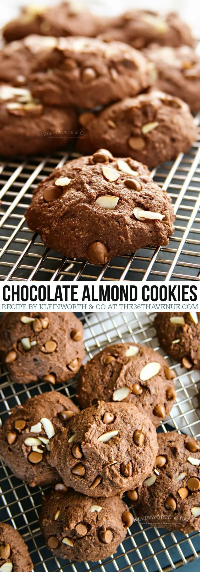 Chocolate Almond Ricotta Cookies