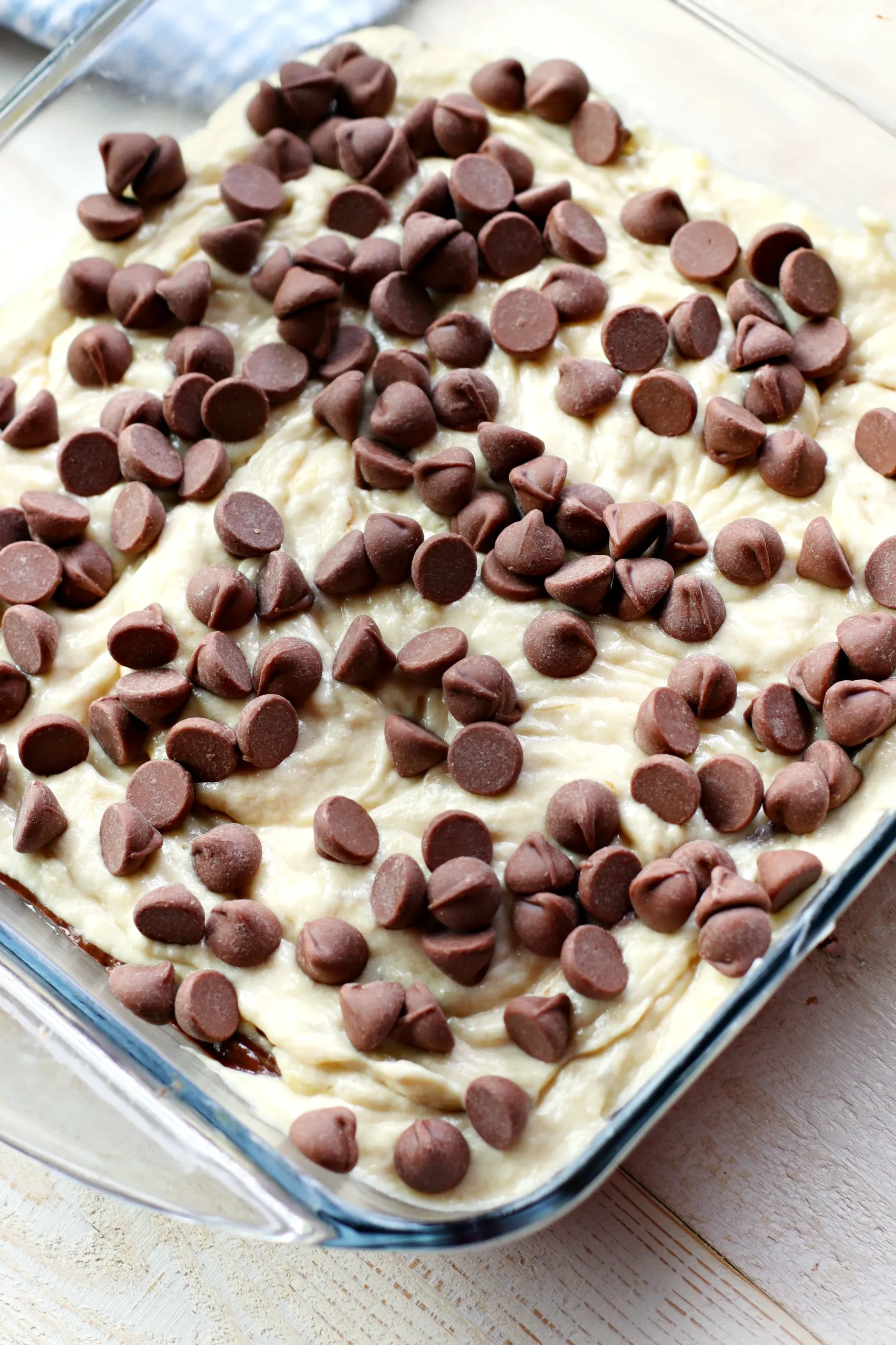 Chocolate Bottom Banana Cake