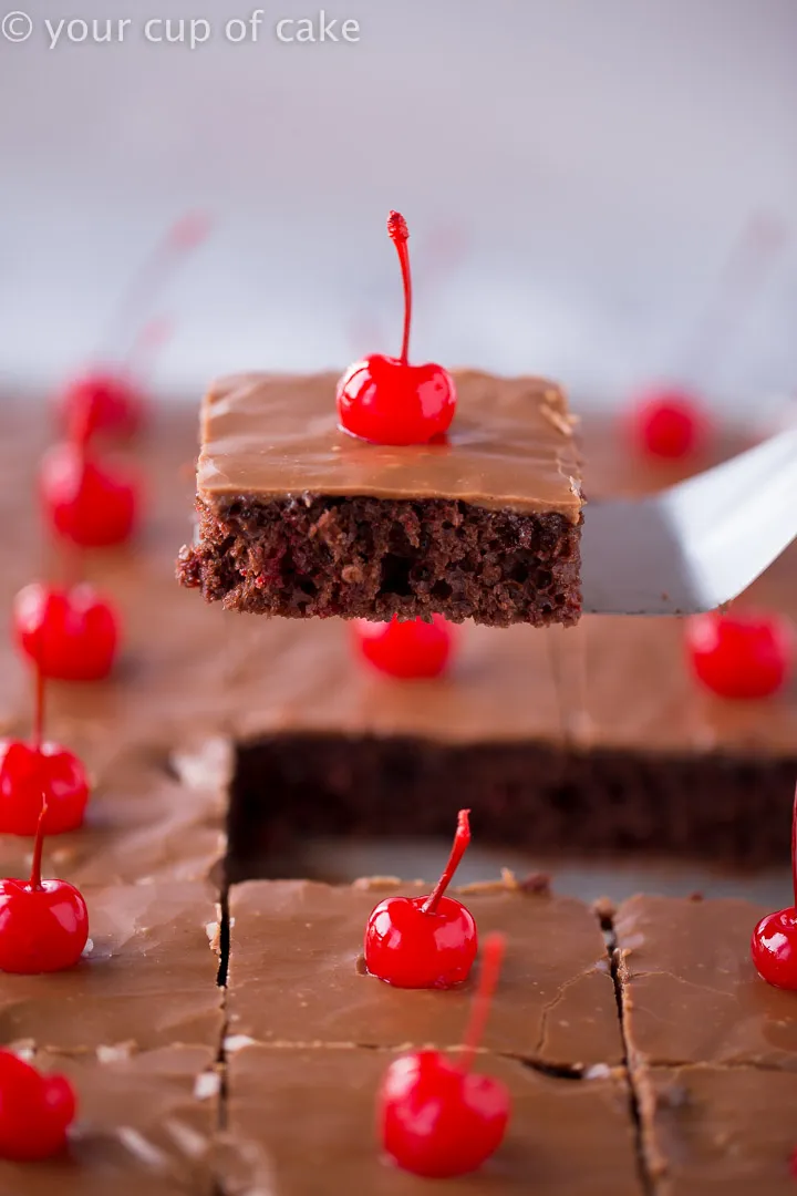 Chocolate Cherry Sheet Cake