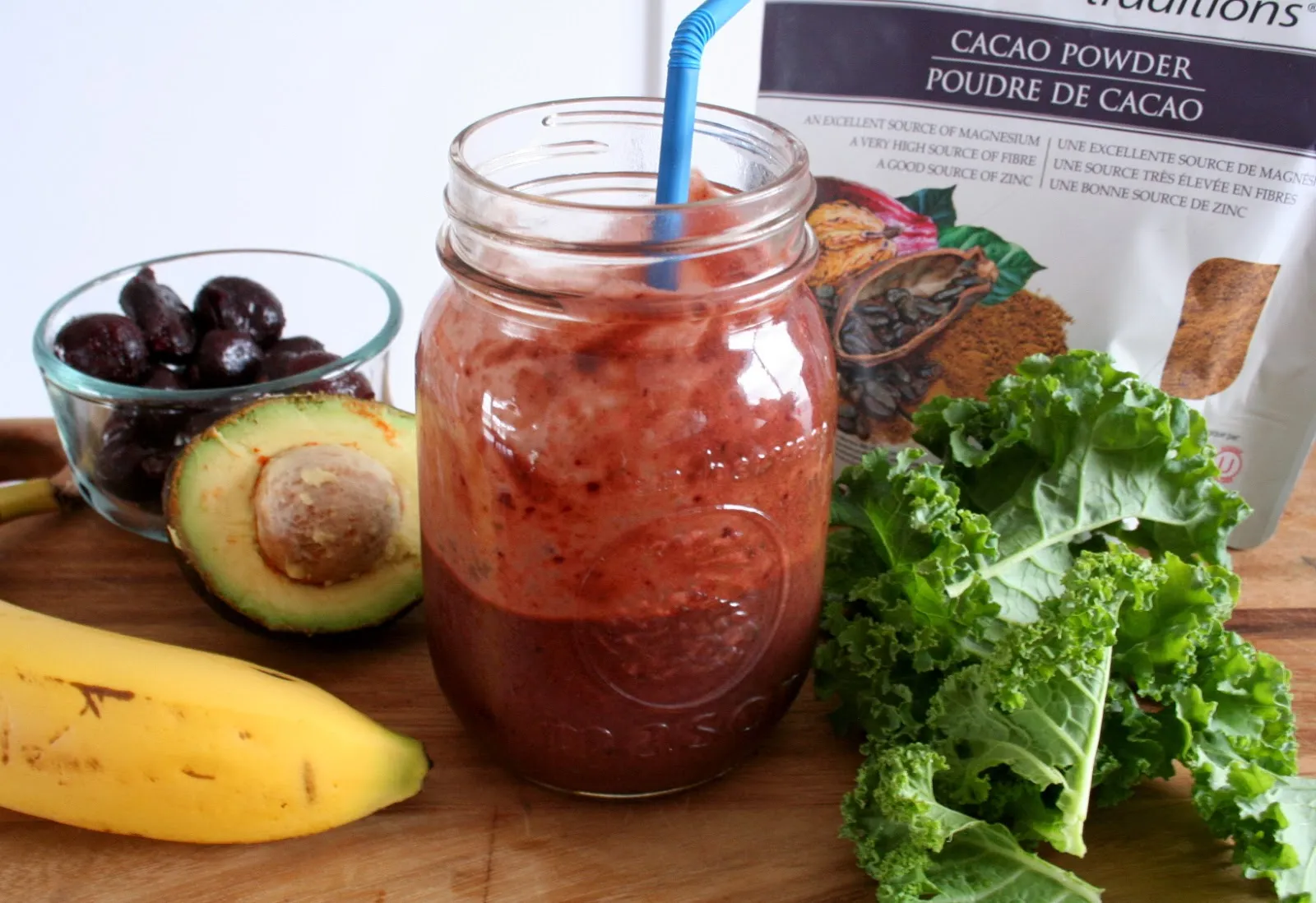 Chocolate Cherry and Kale Smoothie