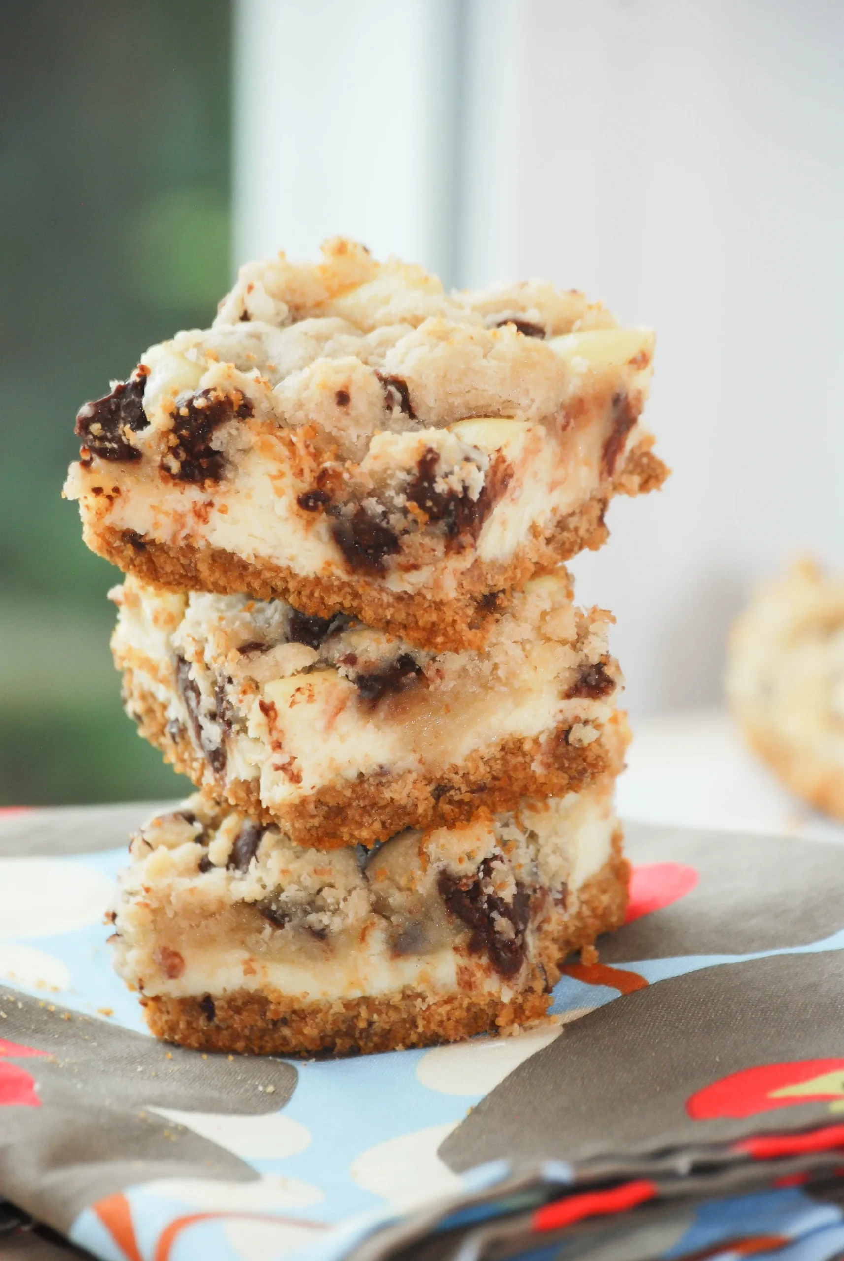 Chocolate Chip Cookie Dough Cheesecake Bars