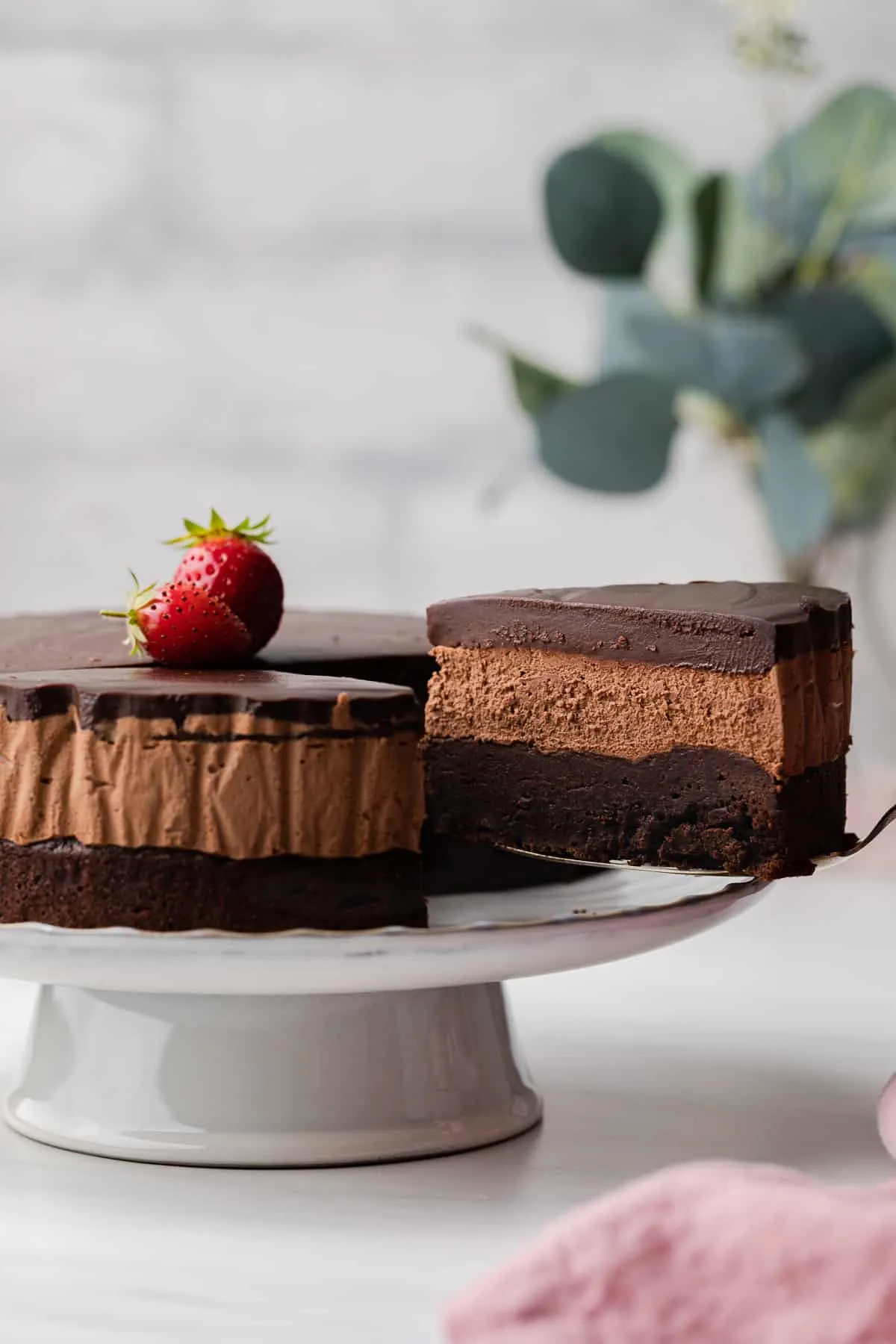 Chocolate Chunk Ganache Mousse Cake