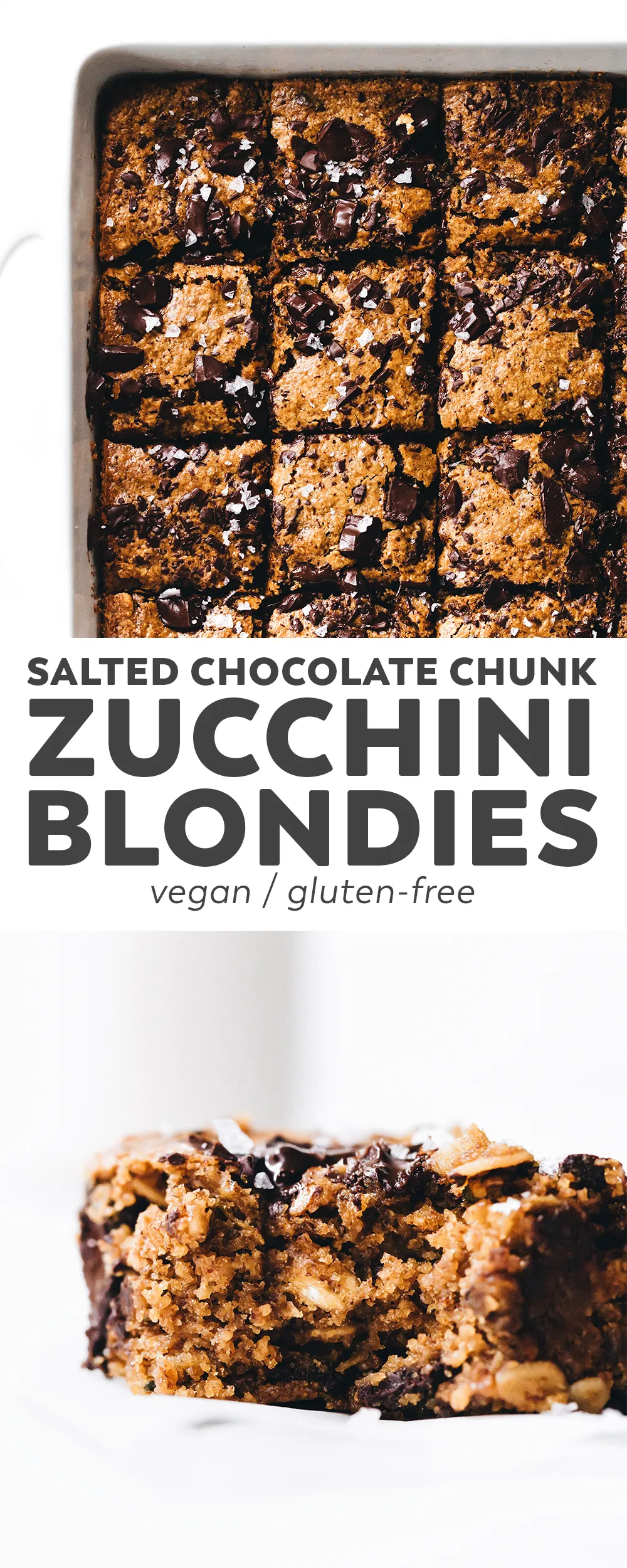 Chocolate Chunk Zucchini Blondies
