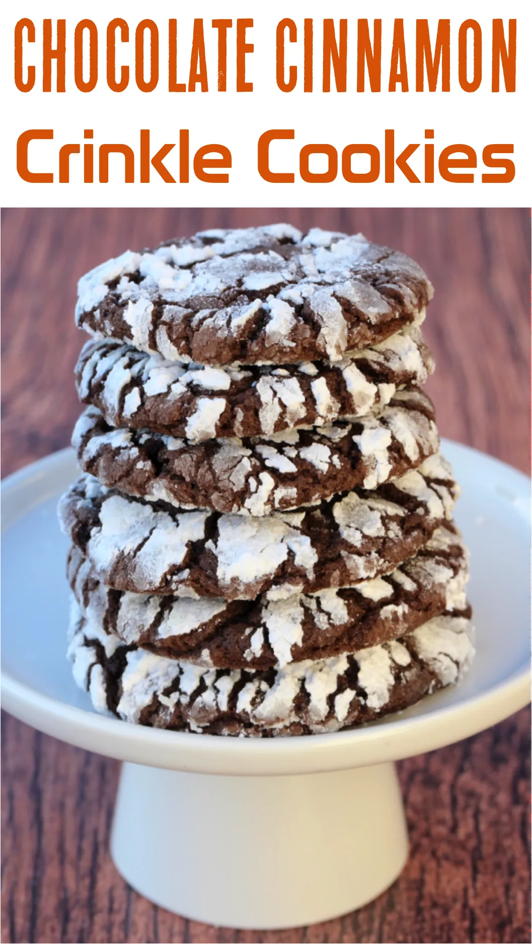 Chocolate Cinnamon Crinkle Cookies