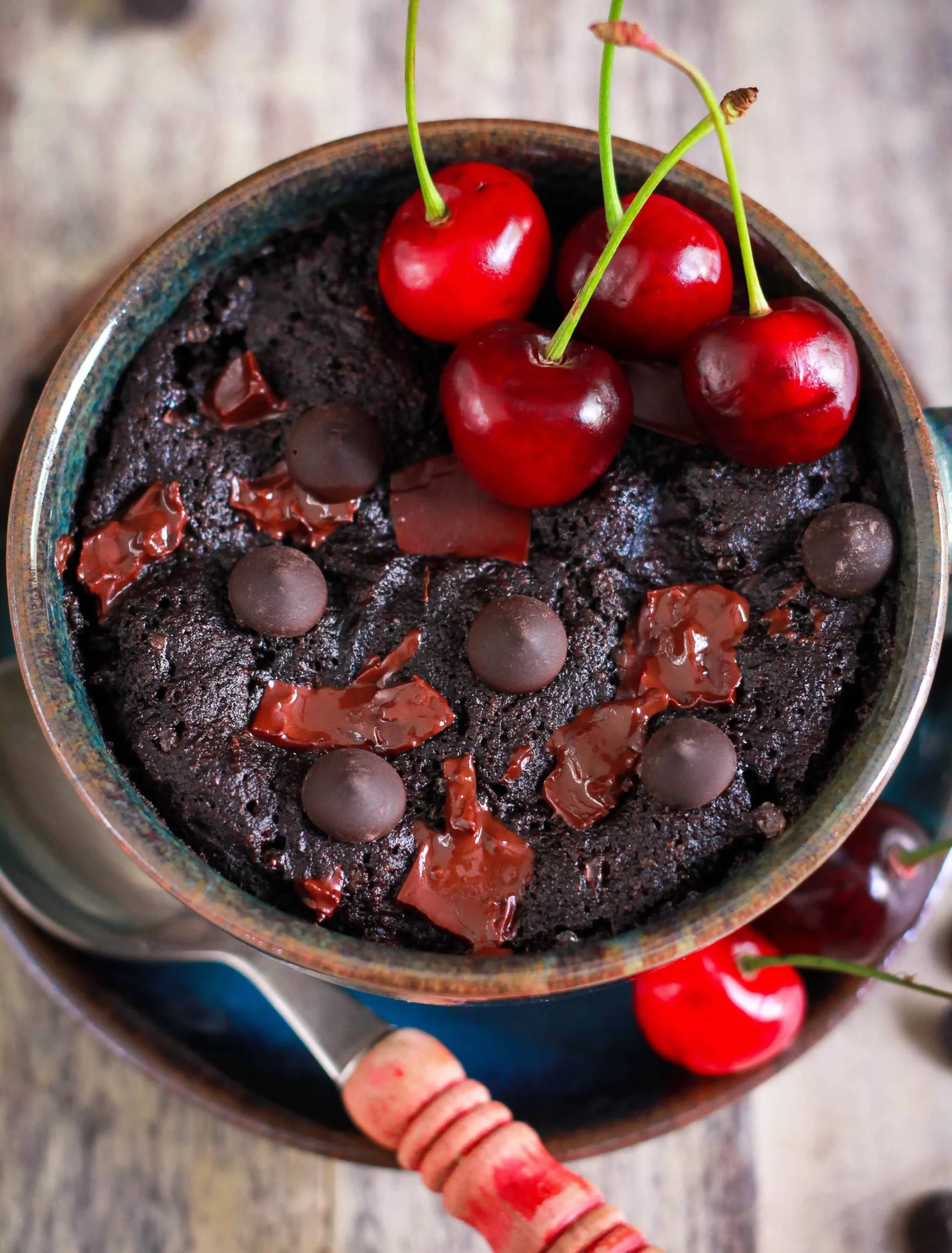 Chocolate Covered Cherry Mug Cake