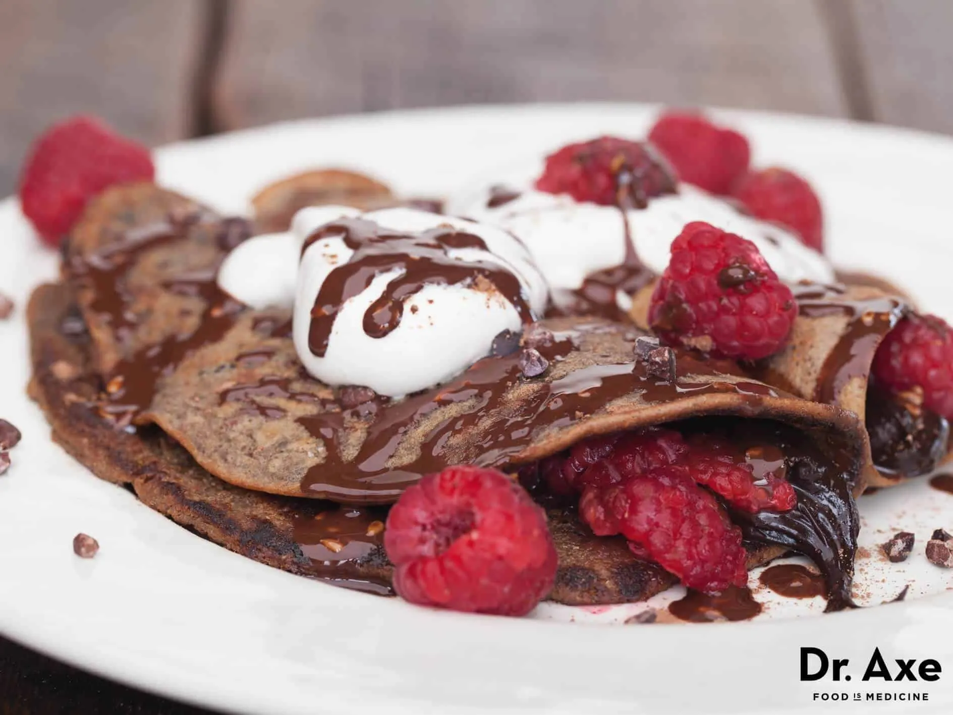 Chocolate Crepes with Raspberry Sauce
