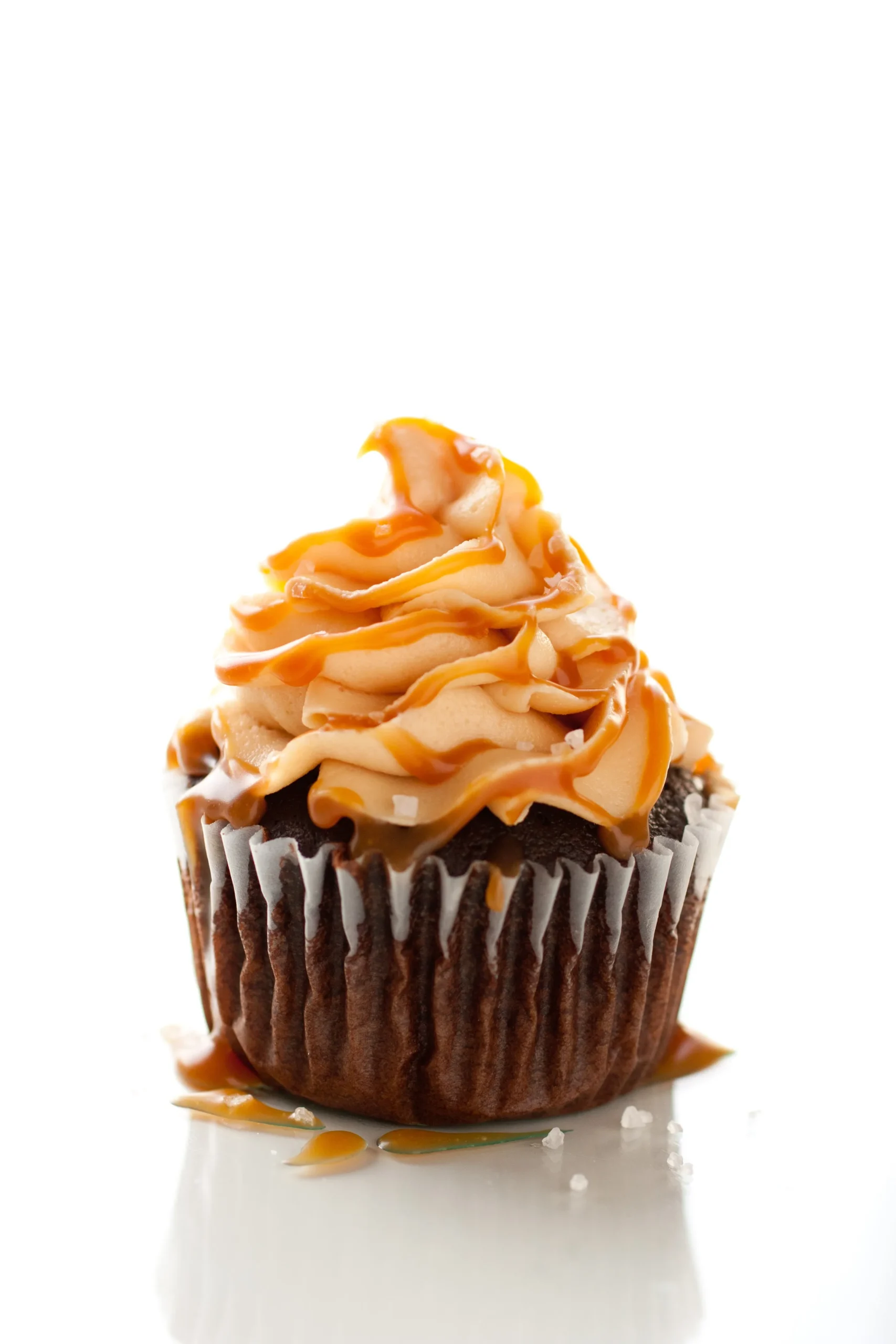 Chocolate Cupcakes with Salted Caramel Frosting