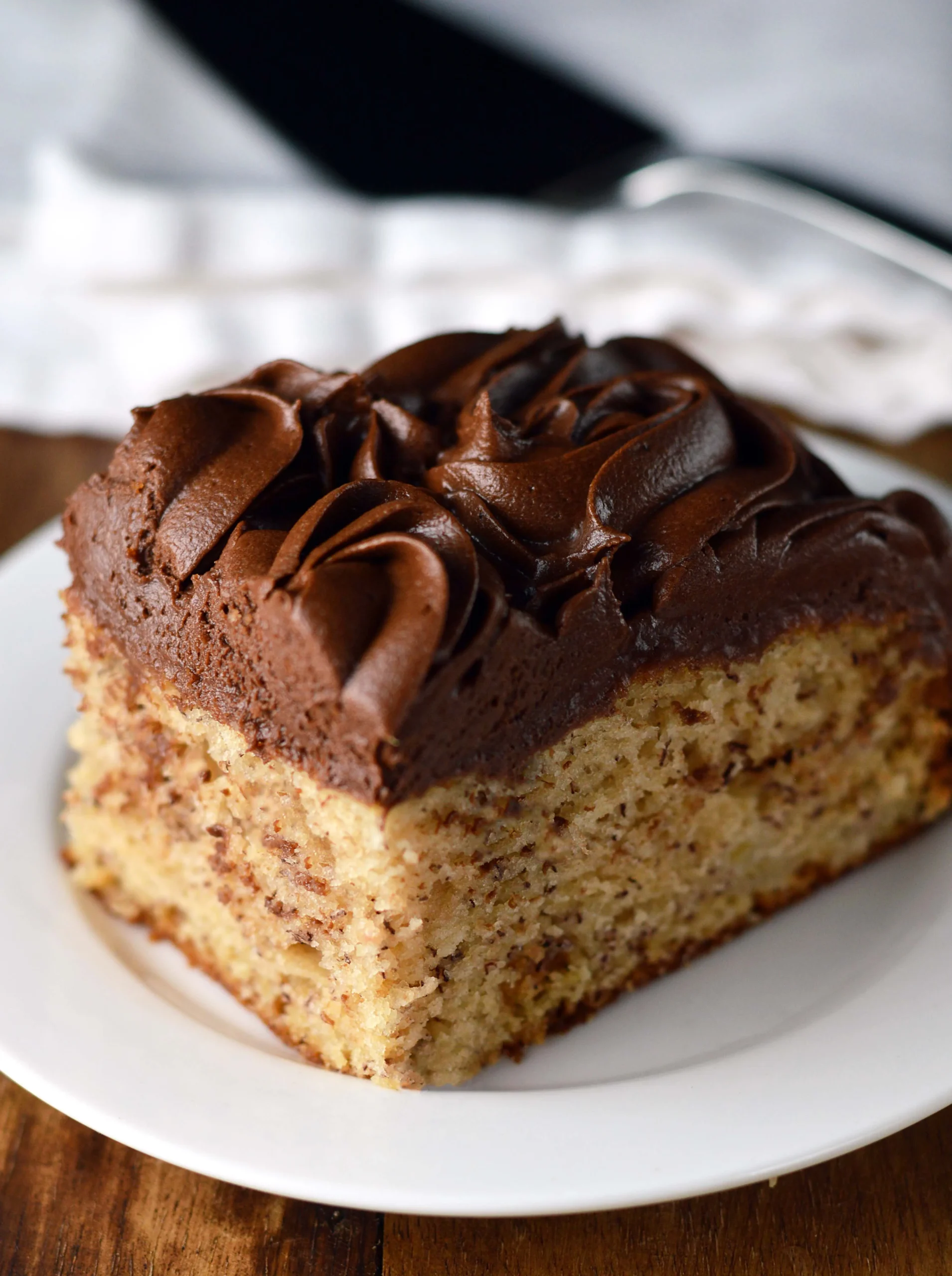 Chocolate Glazed Peanut Banana Cake