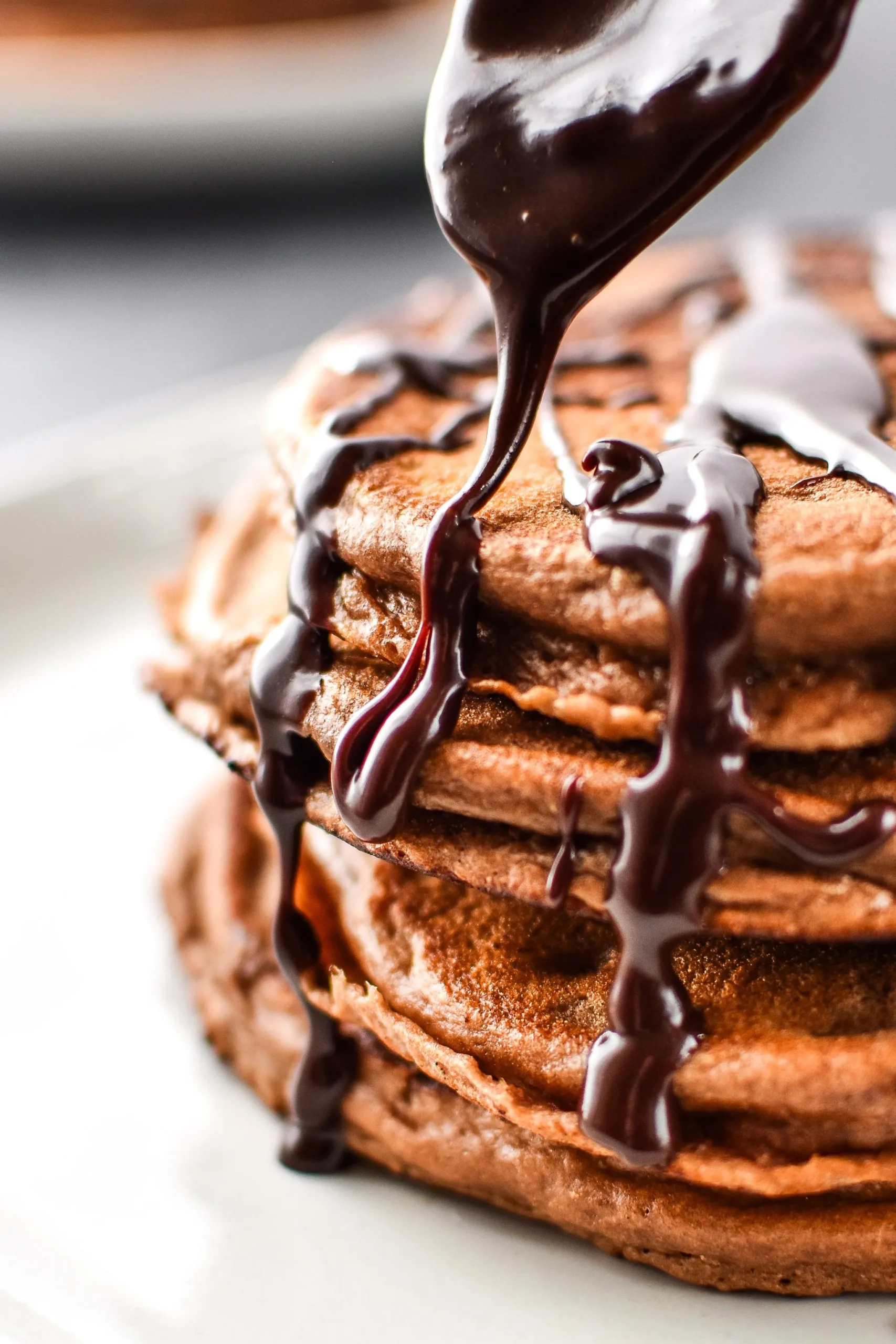 Chocolate Glazed Skillet Pancake
