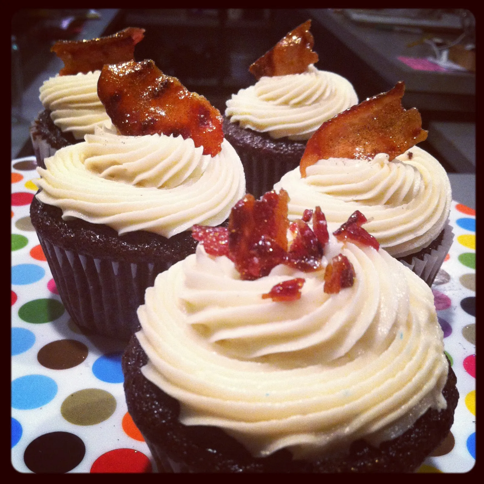 Chocolate Maple Bacon Cupcakes