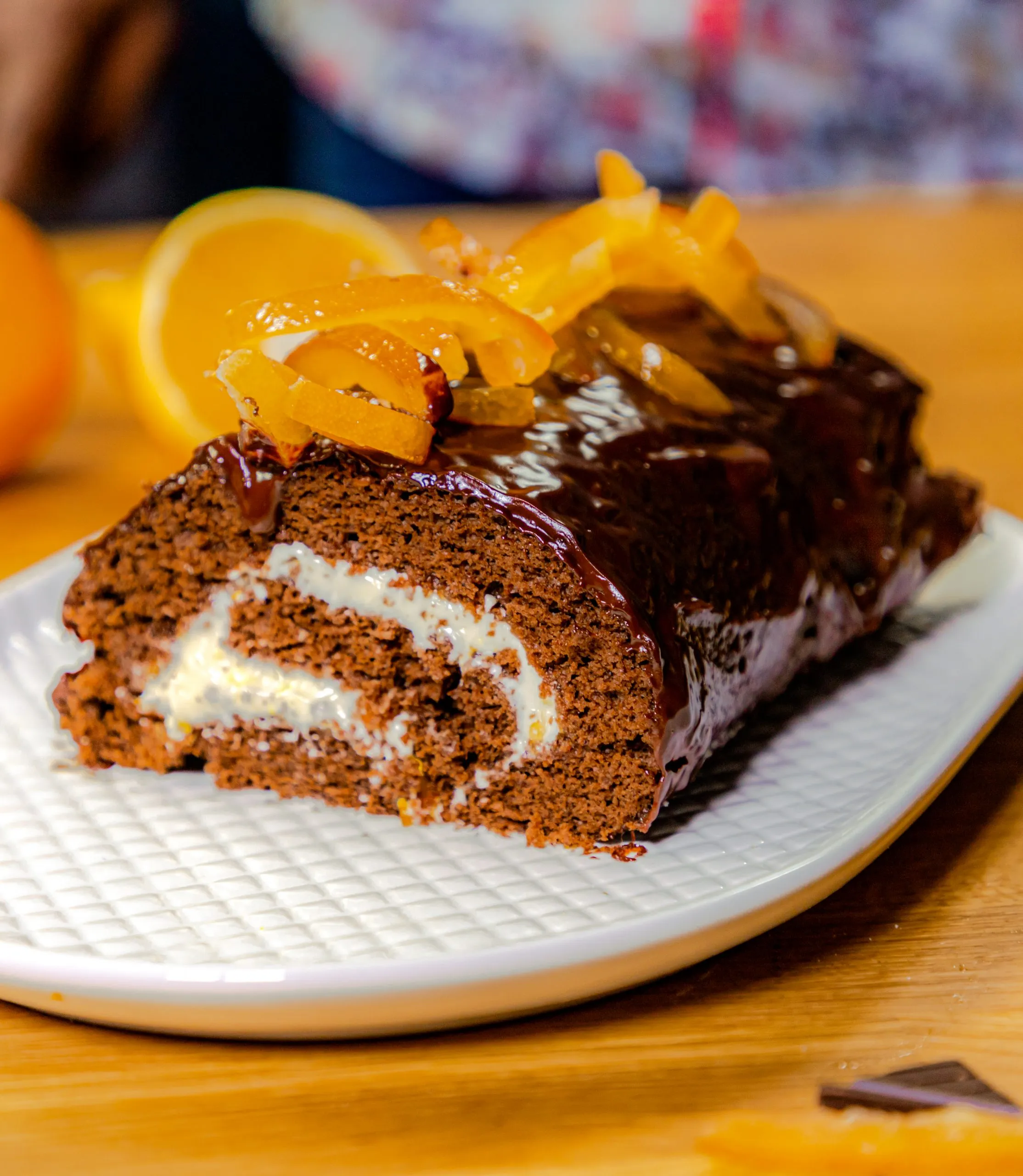 Chocolate Orange Swiss Roll
