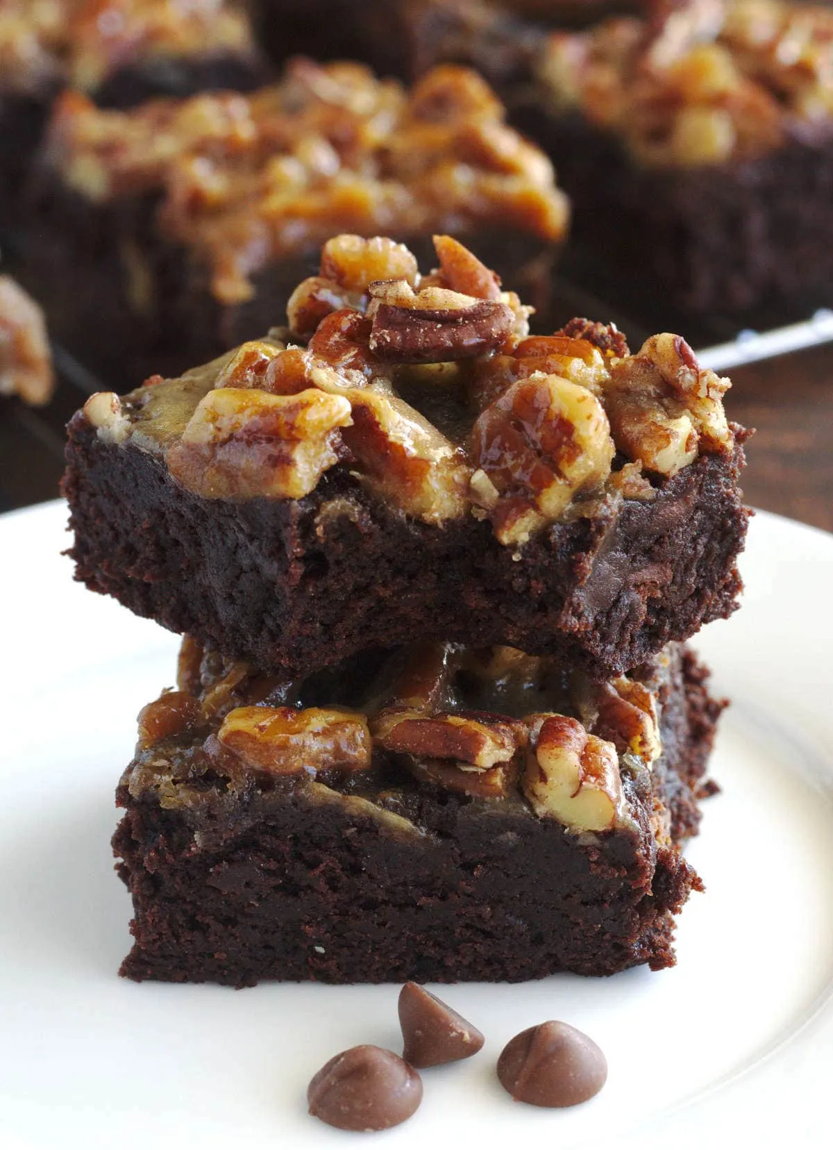 Chocolate Pecan Brownie Cake