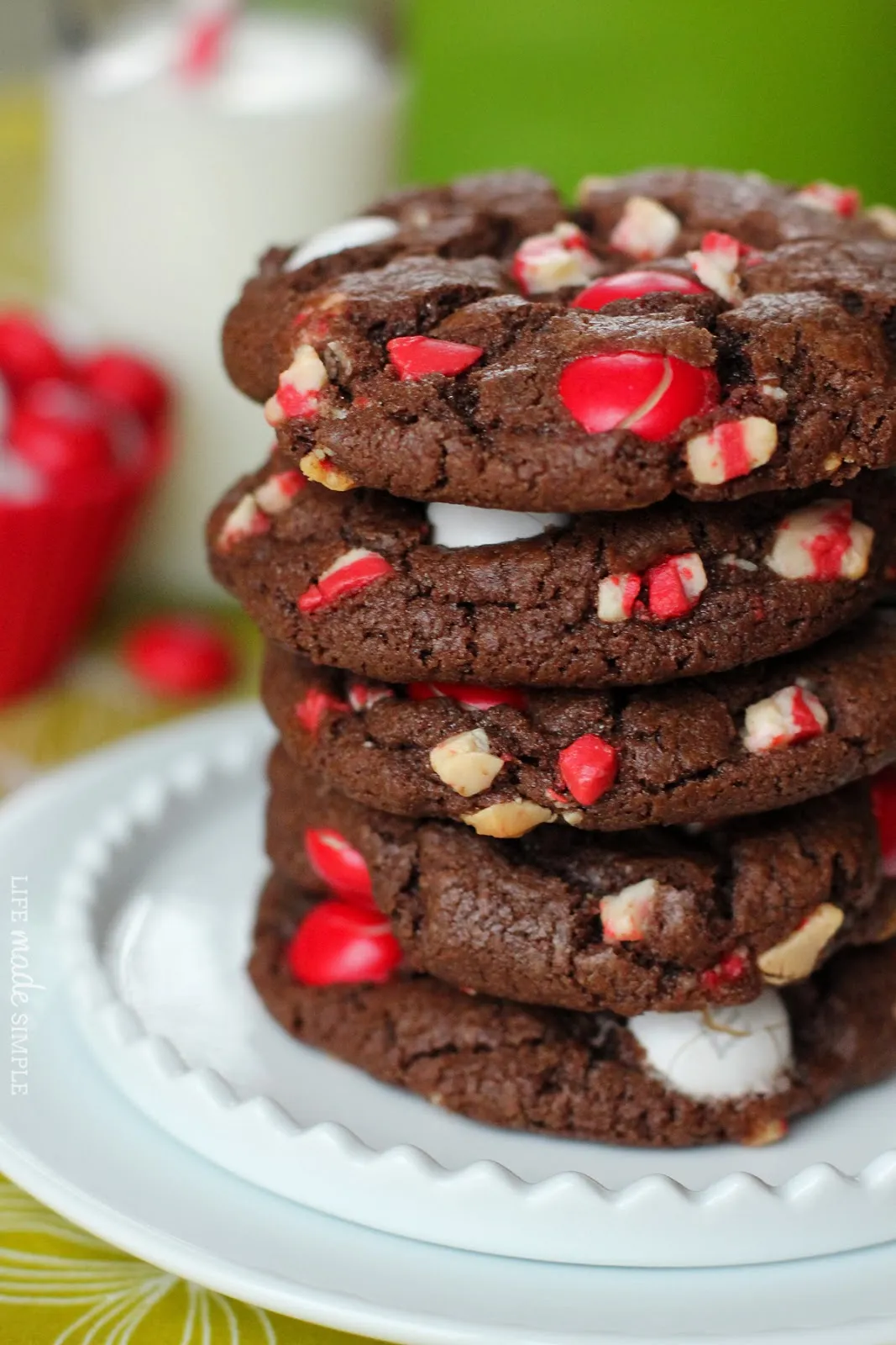 Chocolate Peppermint MM Cookies