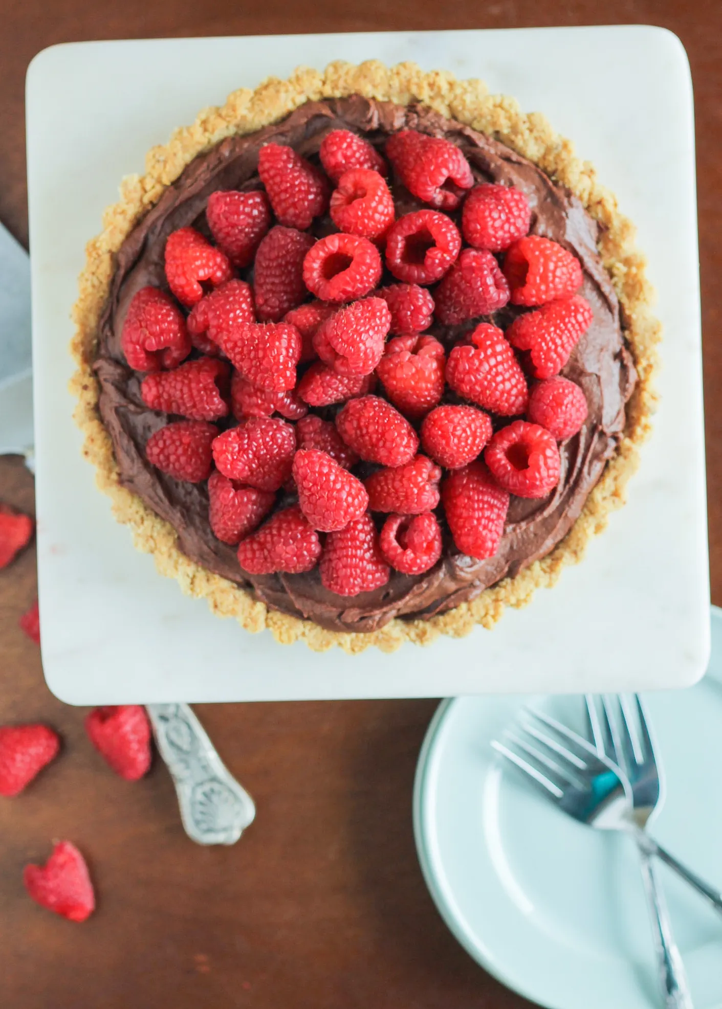 Chocolate Raspberry and Almond Tarts