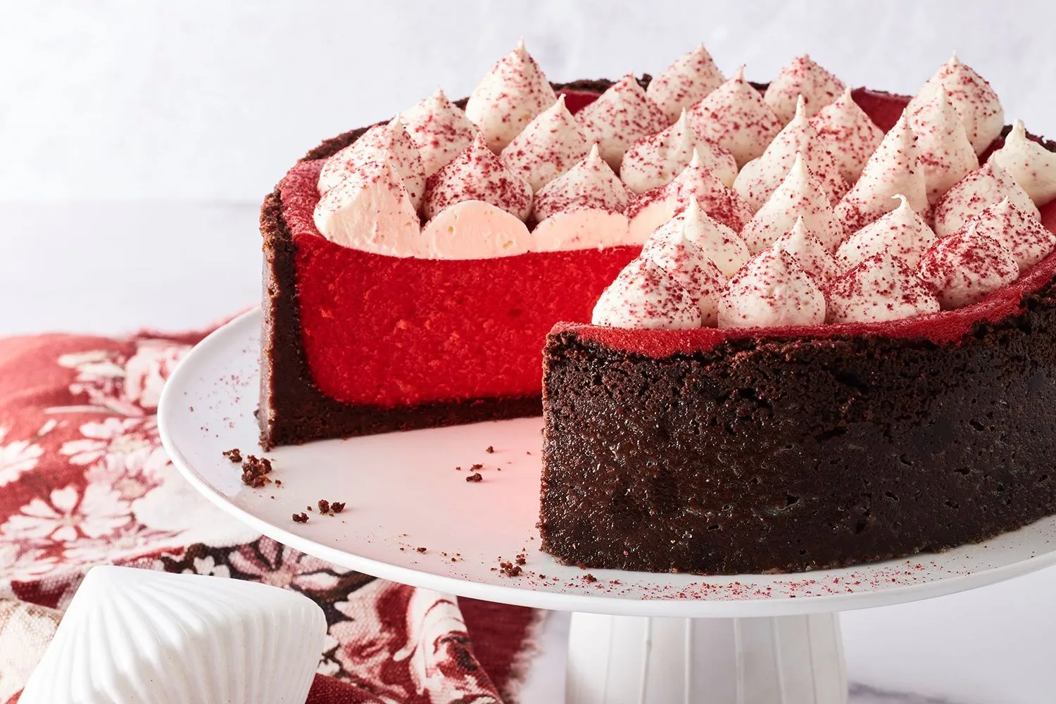 Chocolate Red Velvet Cheesecake for Two