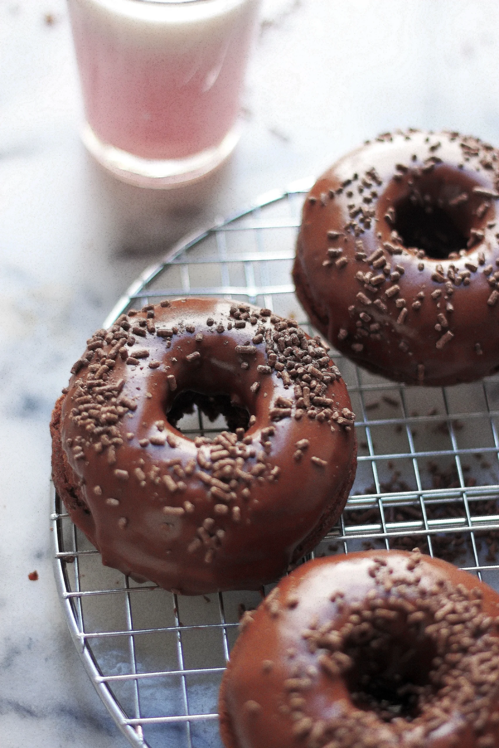 Chocolate Sour Cream Donuts