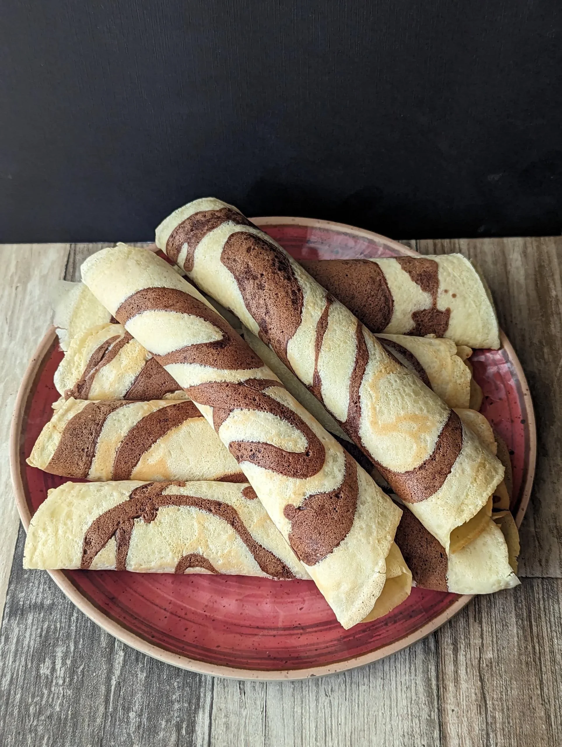 Chocolate and Vanilla Crepes