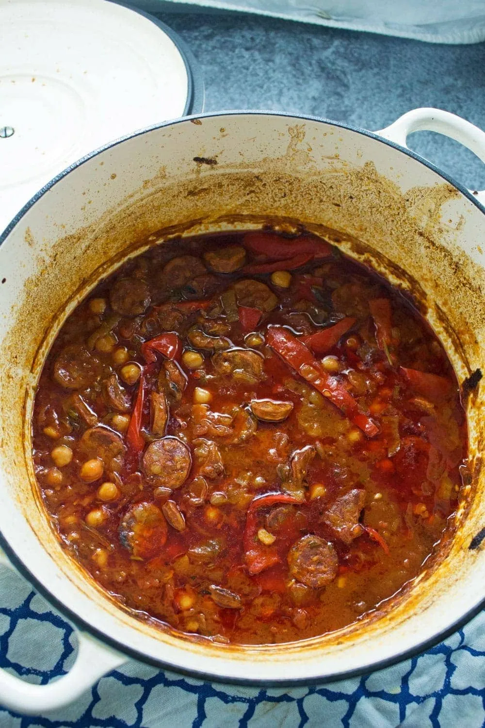 Chorizo and Chick Pea Hotpot