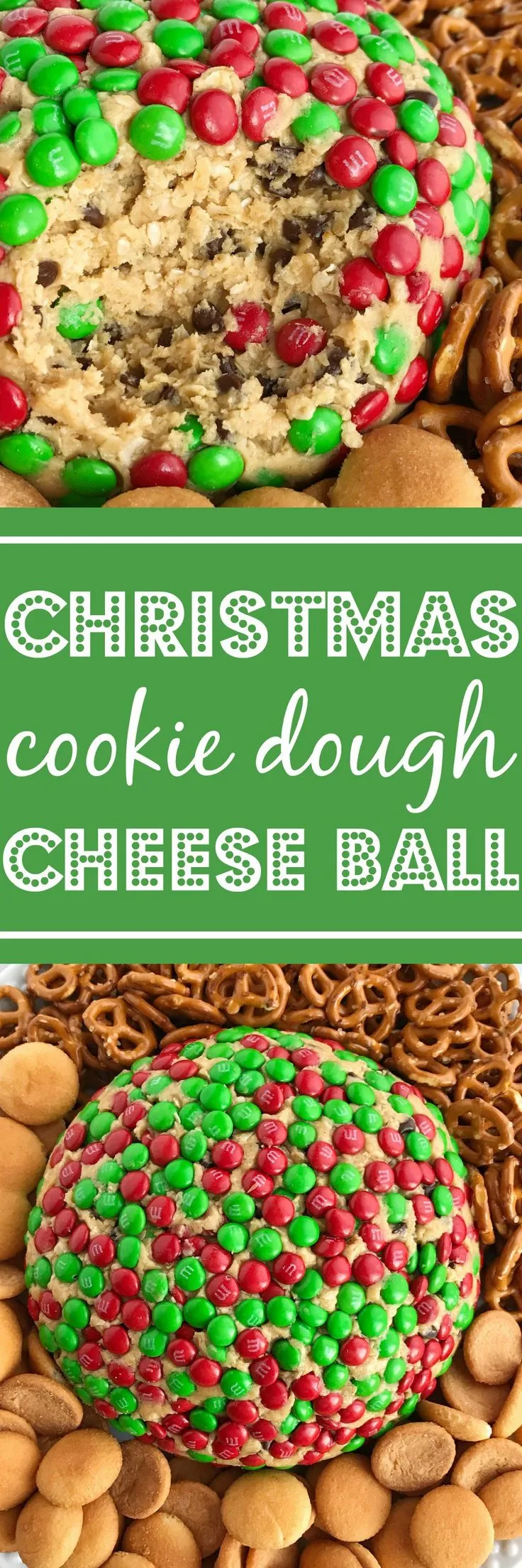 Christmas Cookie Dough Cheeseball Dip
