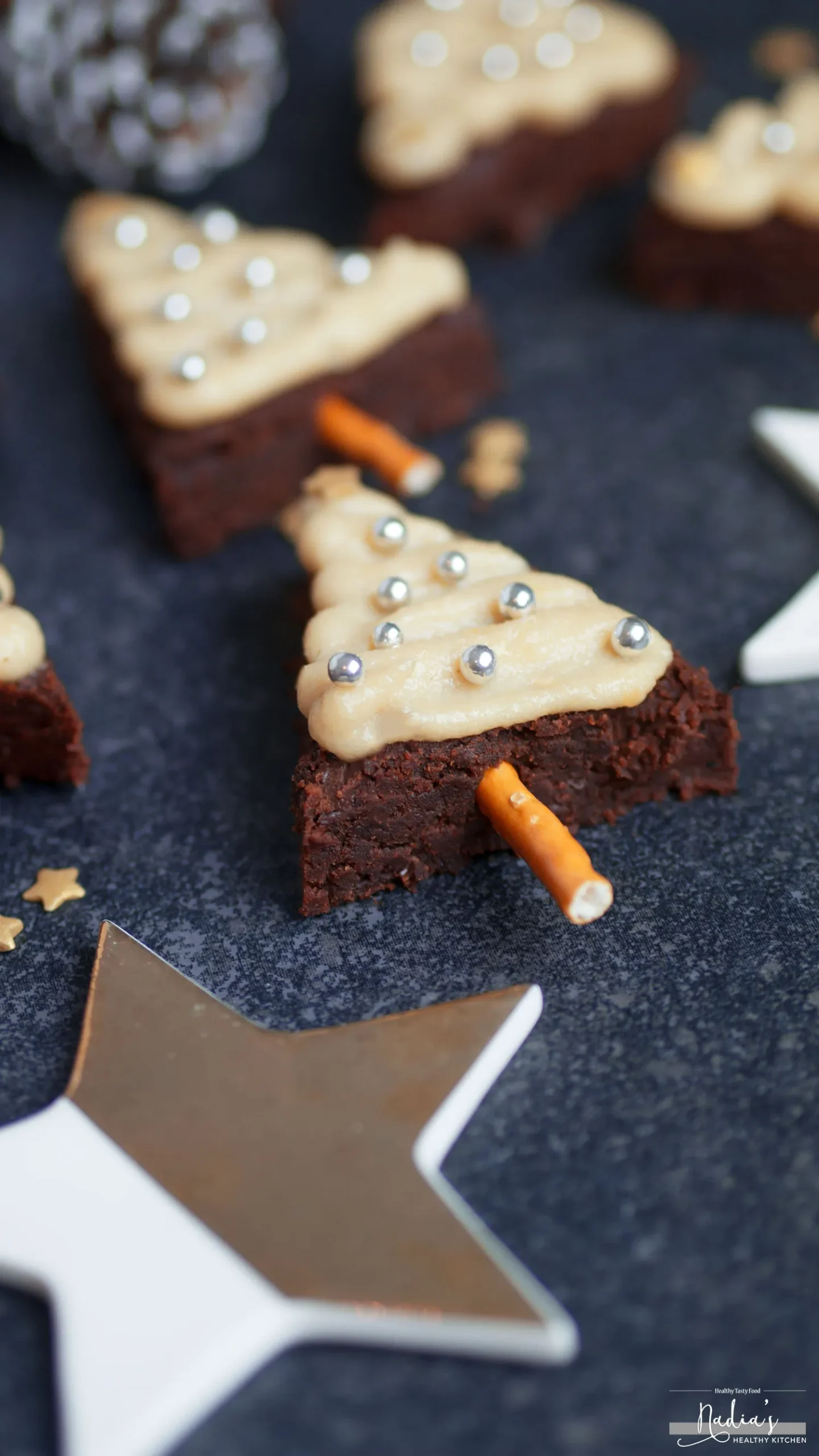 Christmas Tree Brownies (Vegan Gluten Free)
