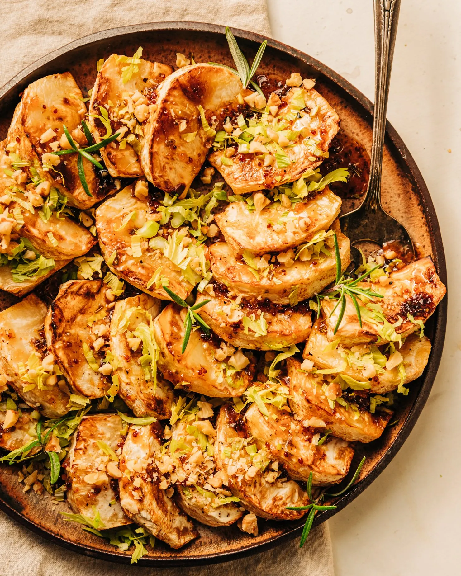 Cider Glazed Roots with Cinnamon Walnuts