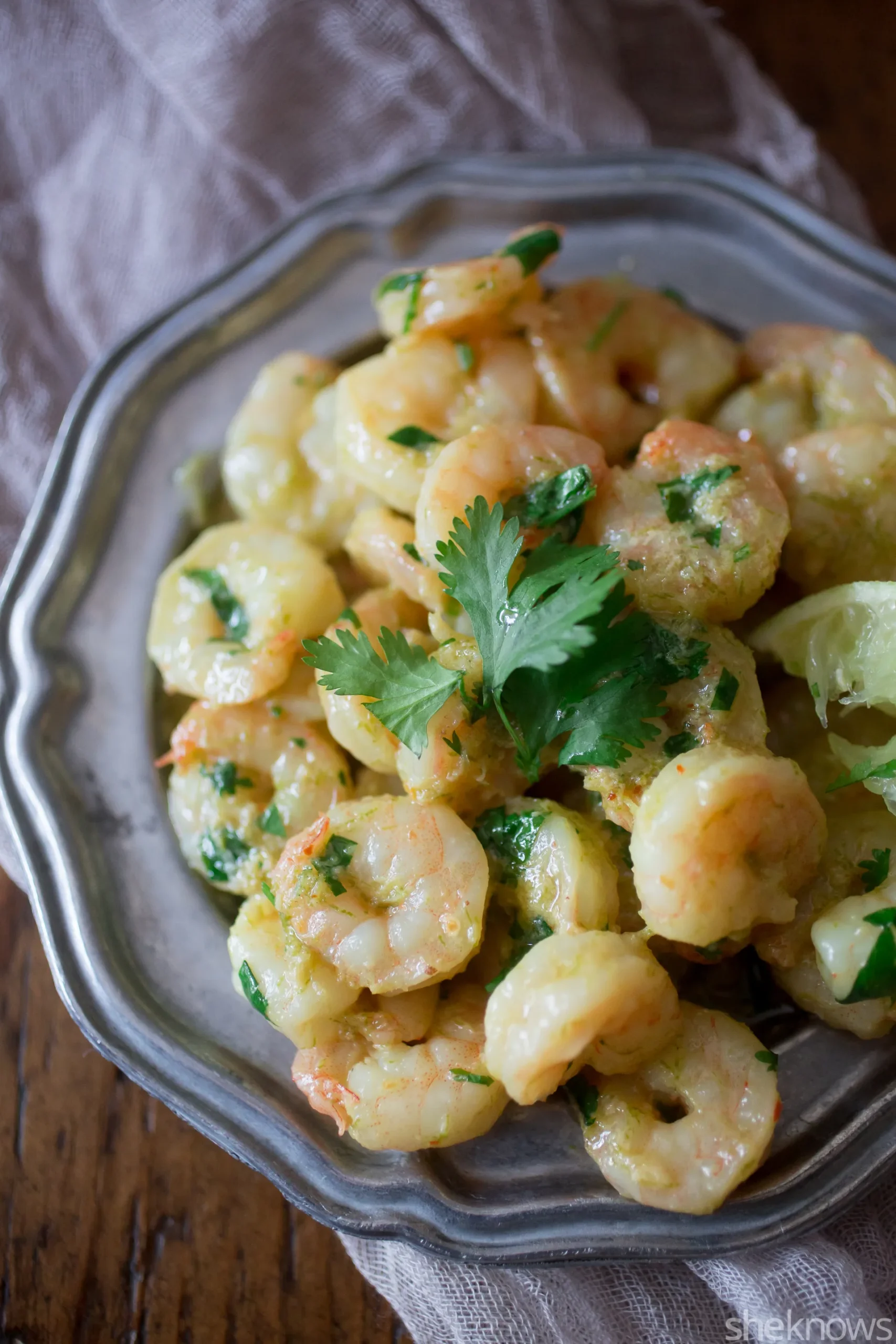 Cilantro Lime Shrimp with Tequila Butter