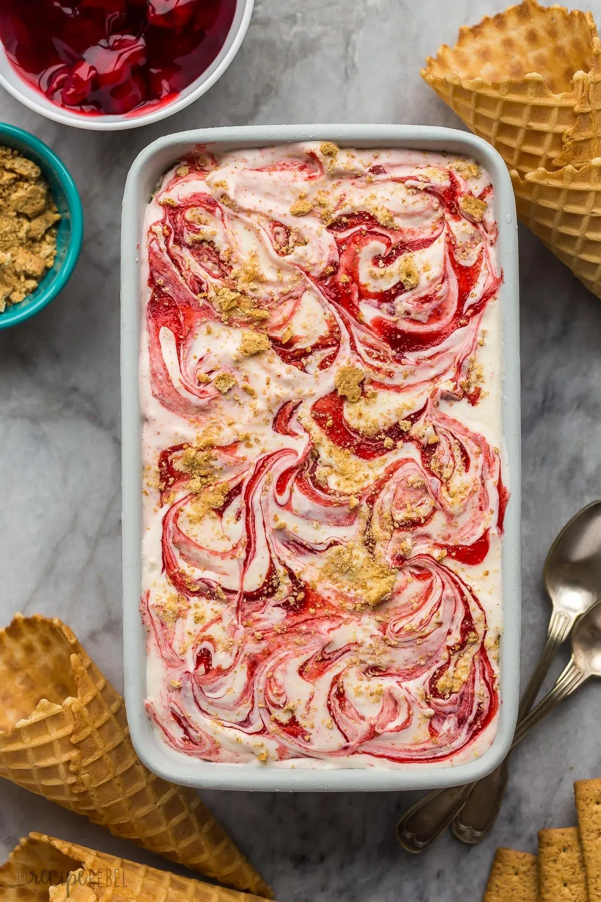 Cinnamon Cheesecake Ice Cream Cherry Pie Filling