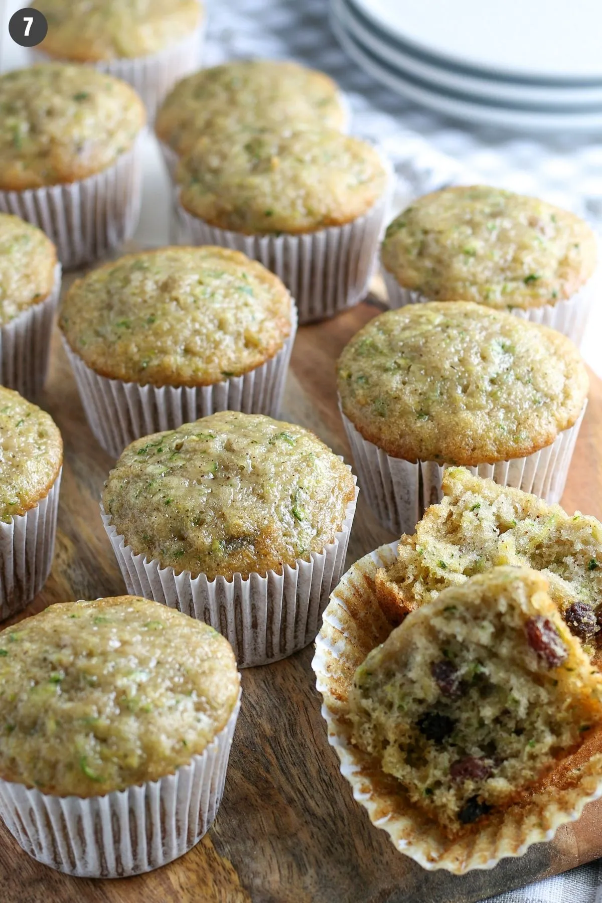 Cinnamon Raisin Zucchini Muffins (Gluten, Egg, Nut, Dairy, Refined Sugar Free)