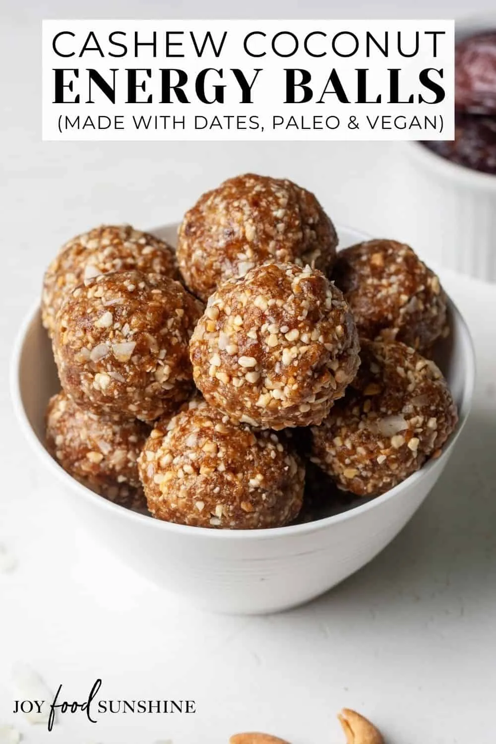 Coconut Cashew Date Balls