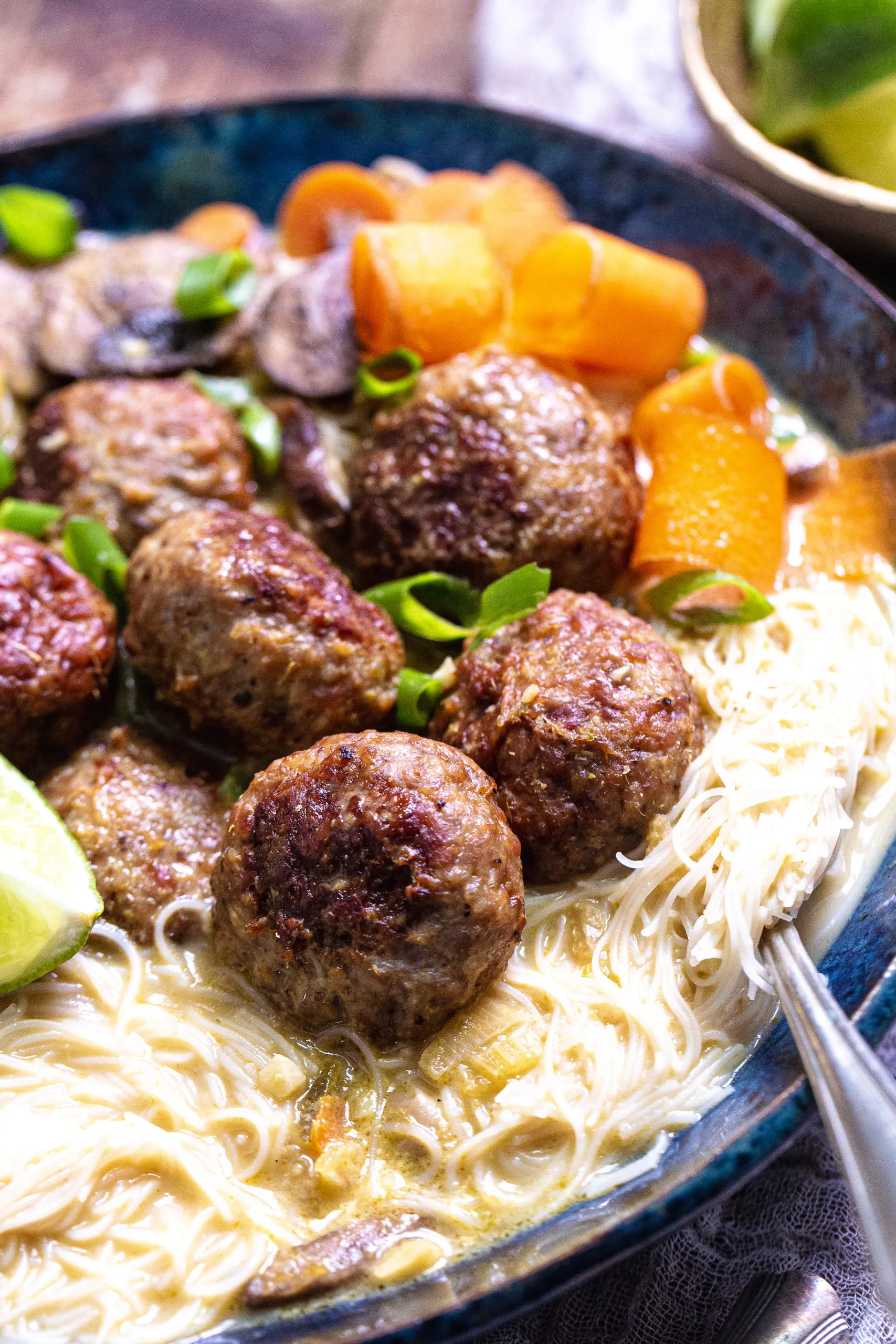 Coconut Curry Meatball Soup