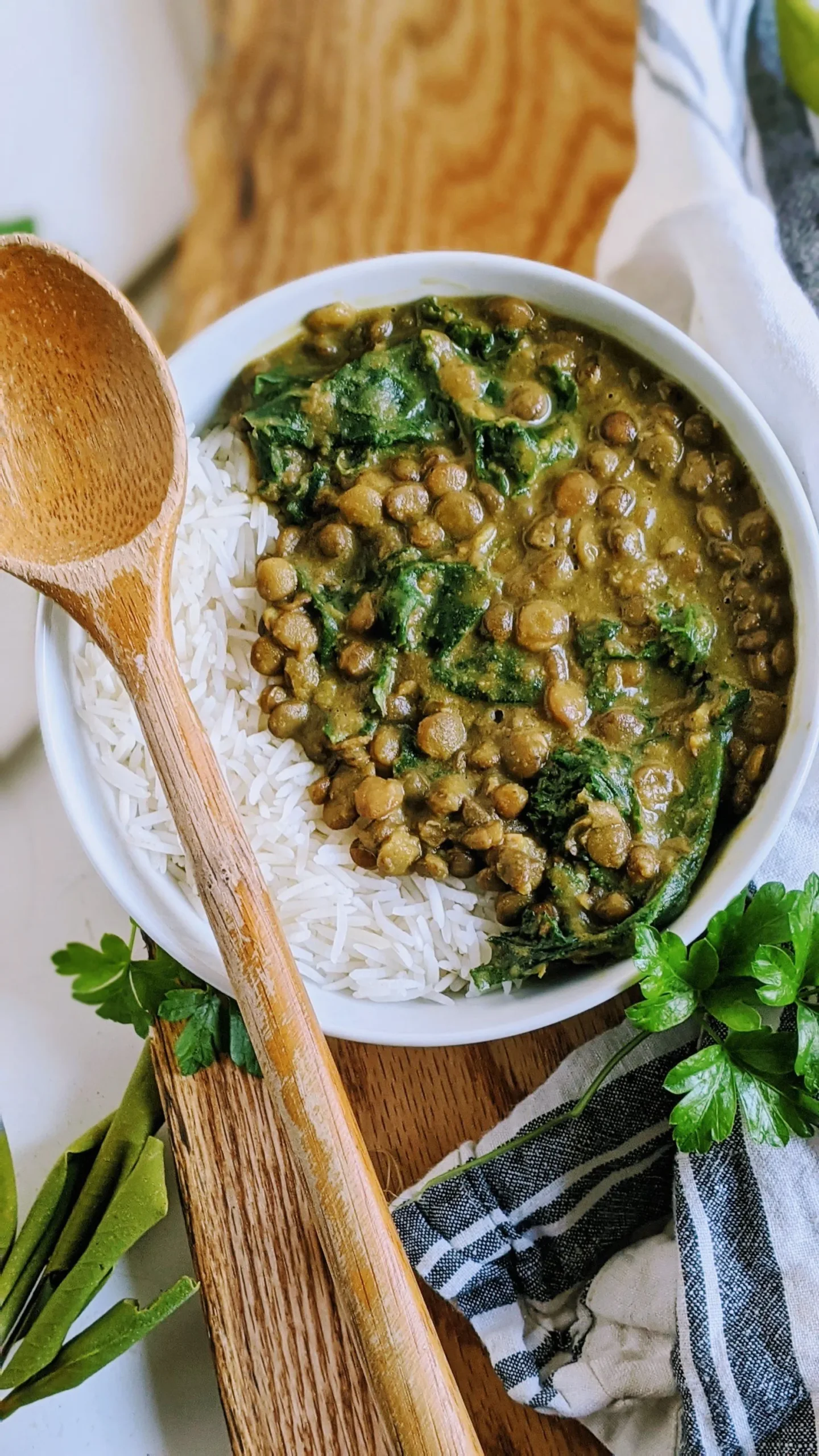 Coconut Green Curry Lentils