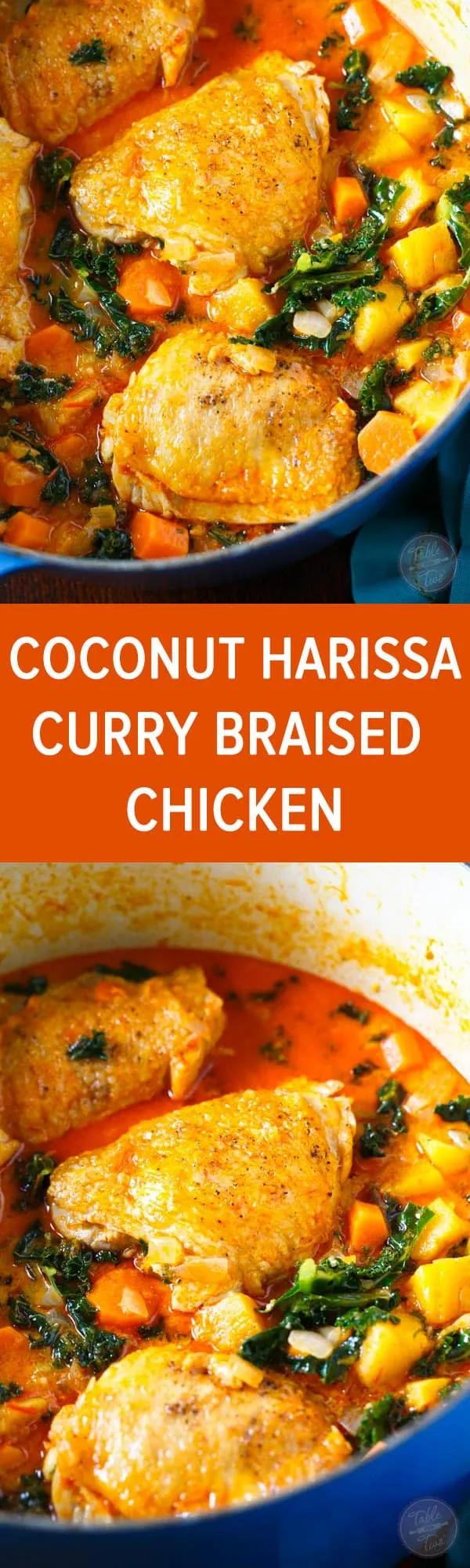 Coconut Harissa Curry Braised Chicken
