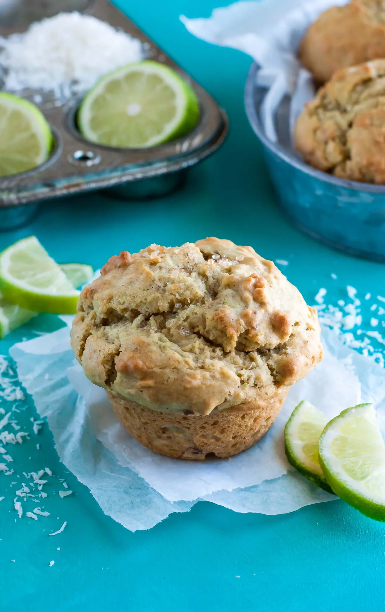 Coconut Lime Glazed Muffins