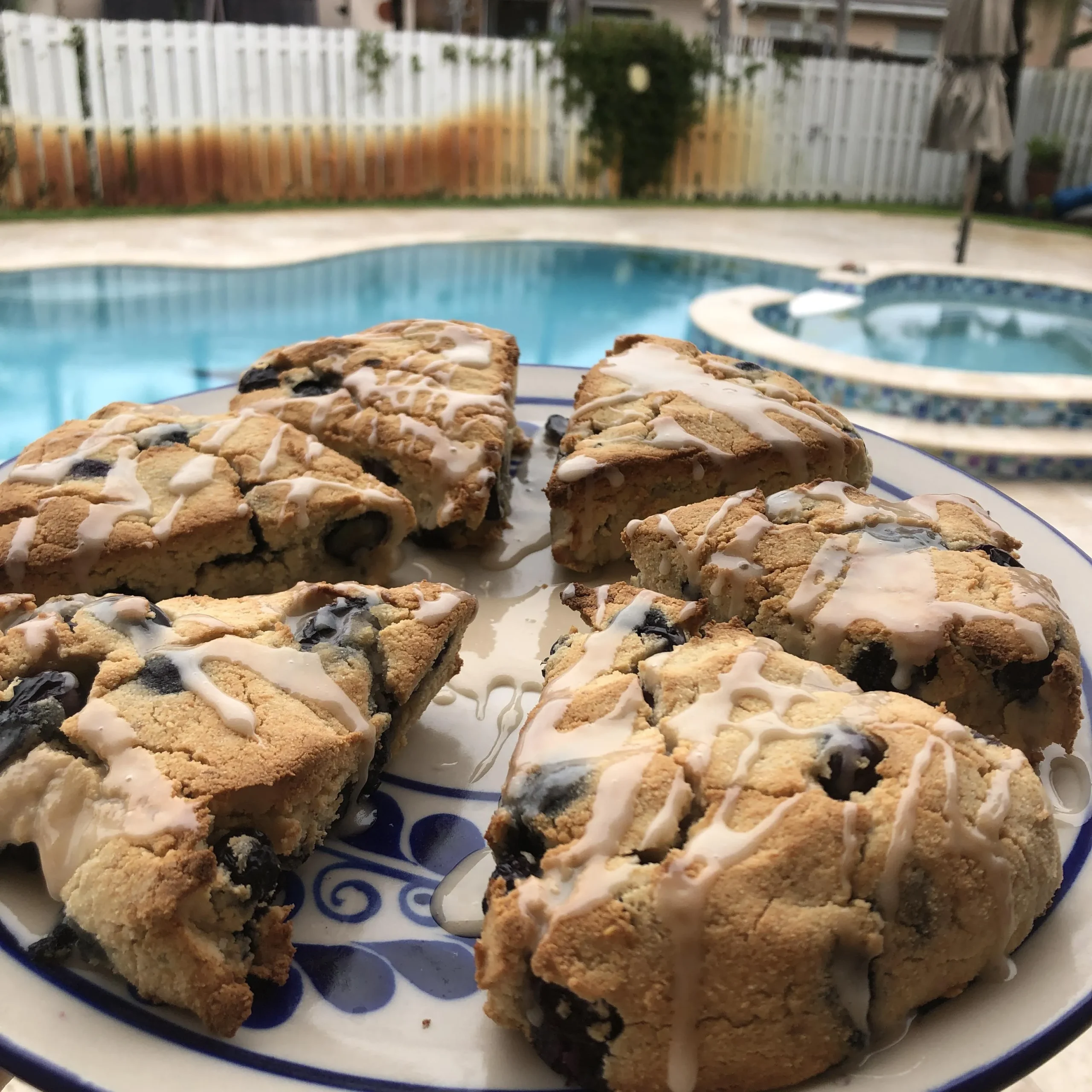 Coconut Oil Blueberry Scones with Rosemary