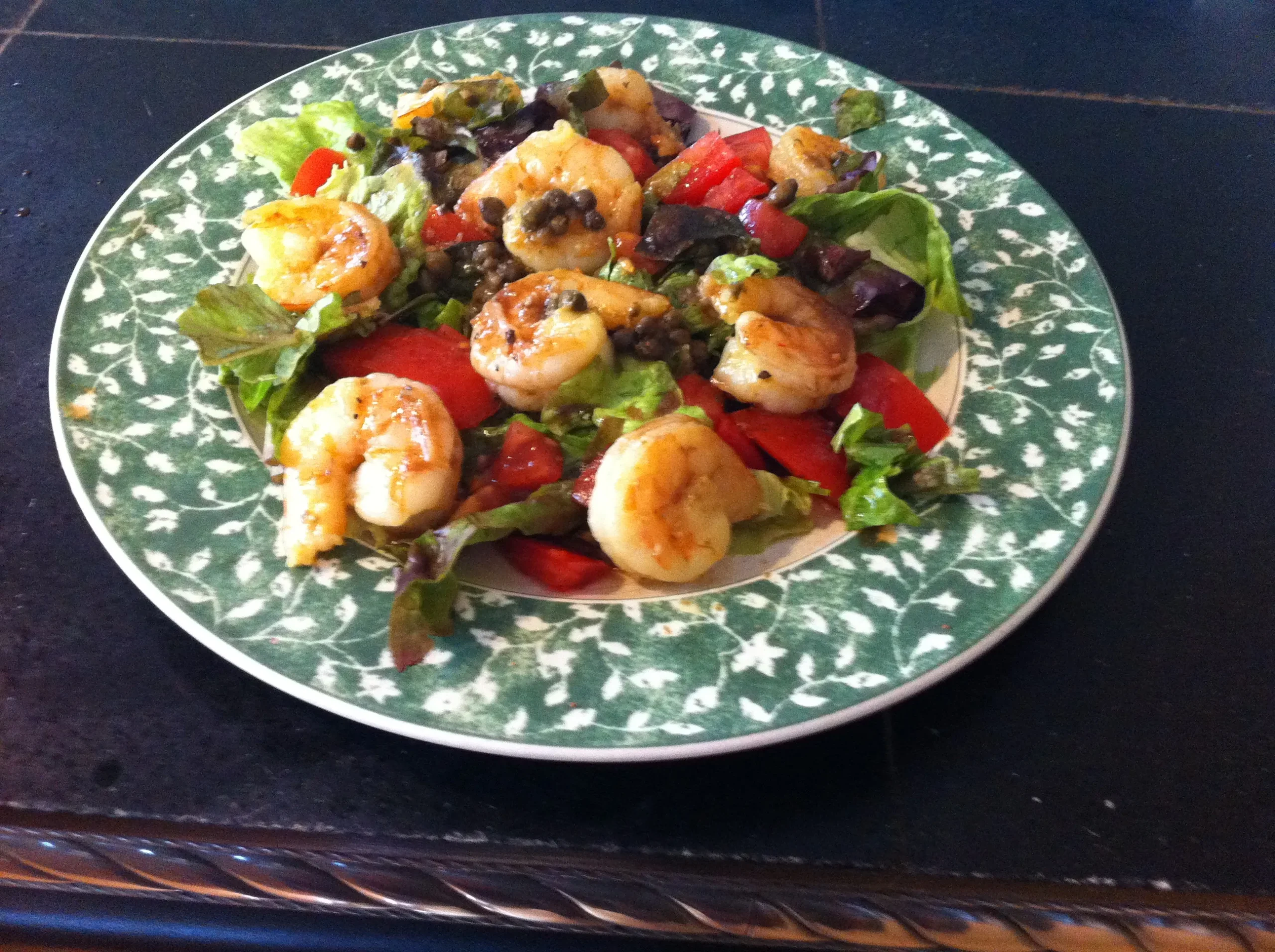 Coconut Shrimp on Romaine Leaves