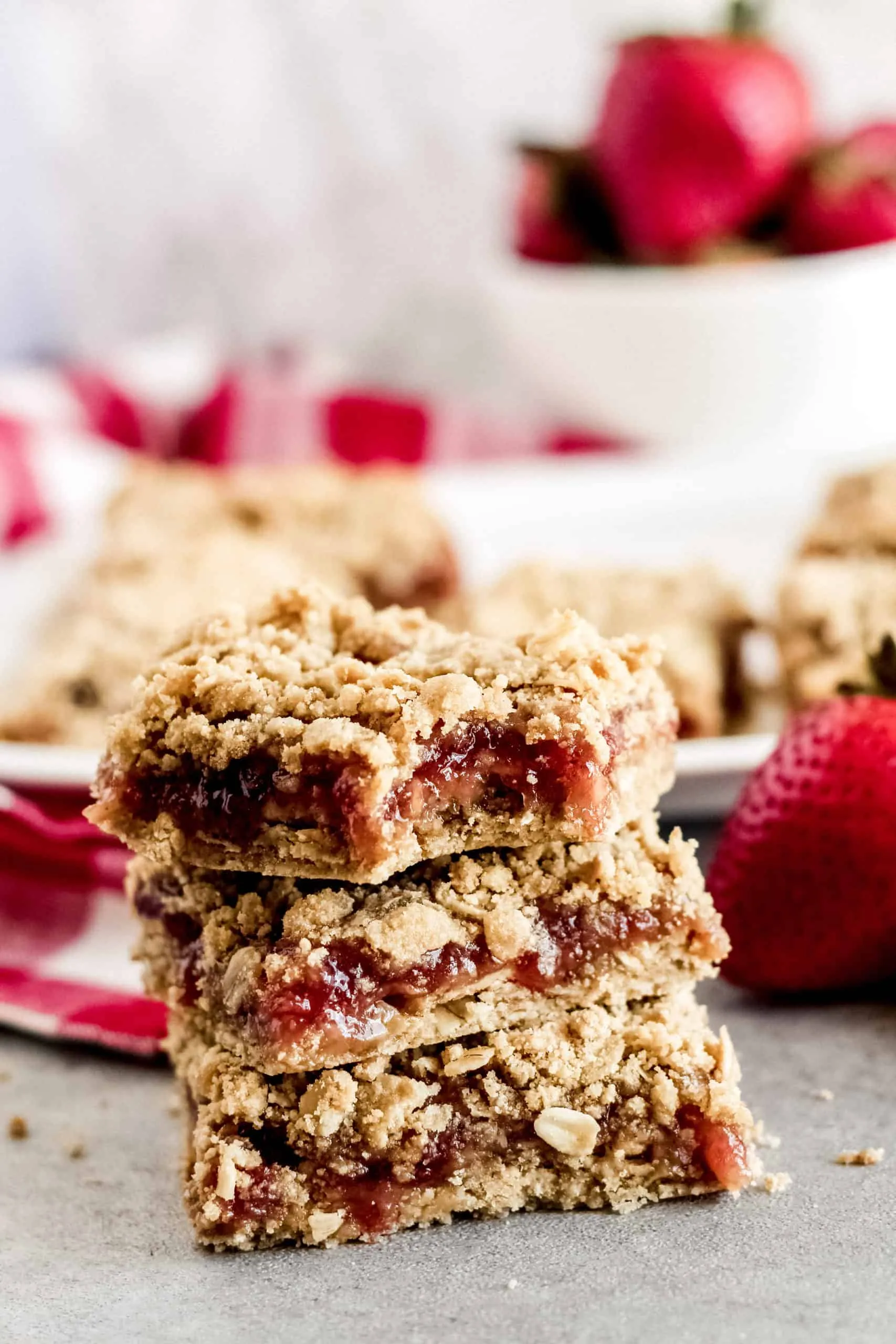 Coconut Strawberry Crumble Bars