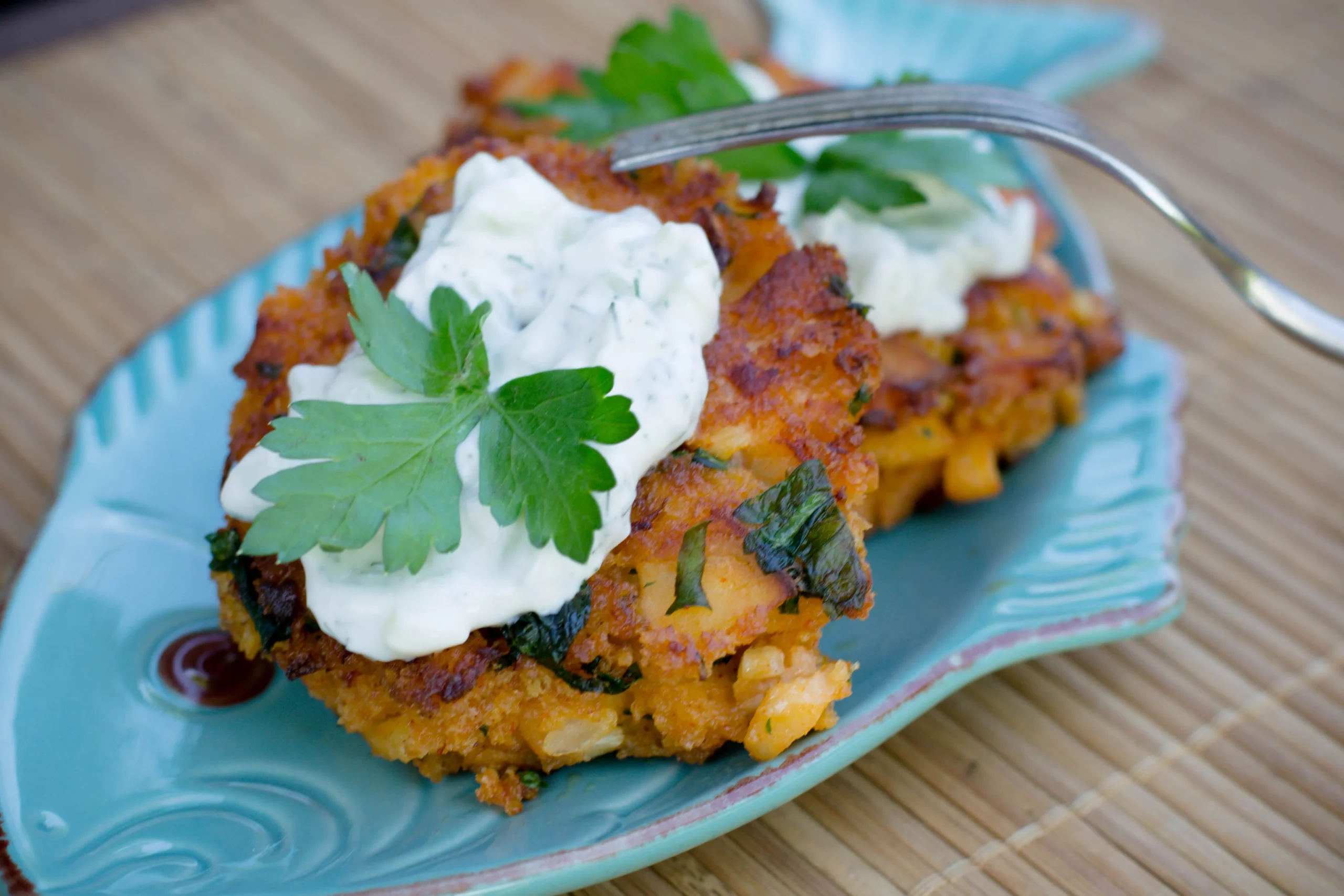 Cod Cakes with Cucumber and Red Pepper Chutney