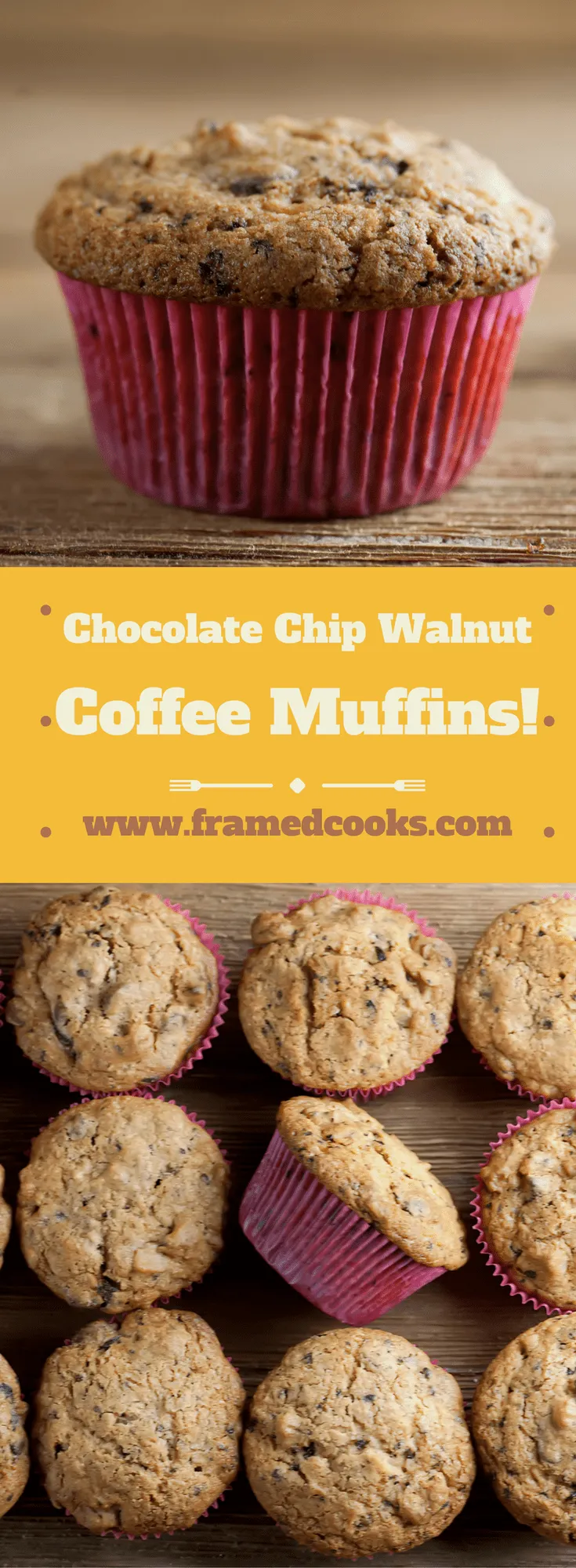 Coffee Walnut Chocolate Chip Muffins