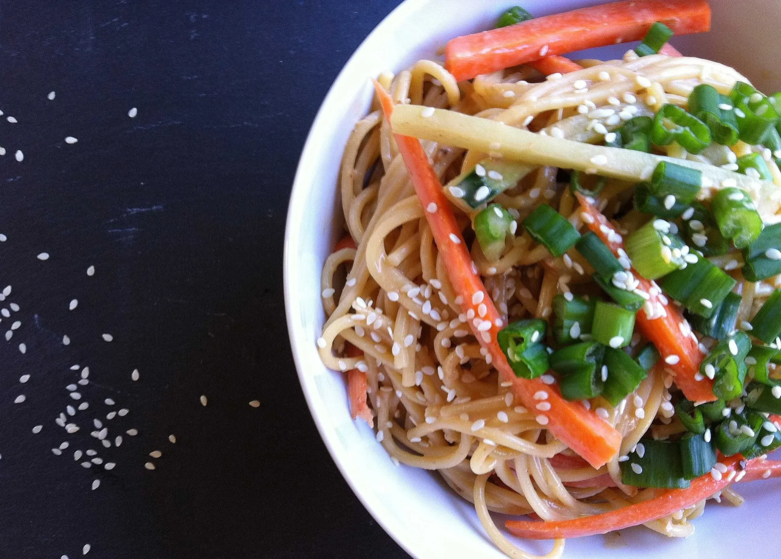 Cold Sesame Noodles with Crunchy Vegetables