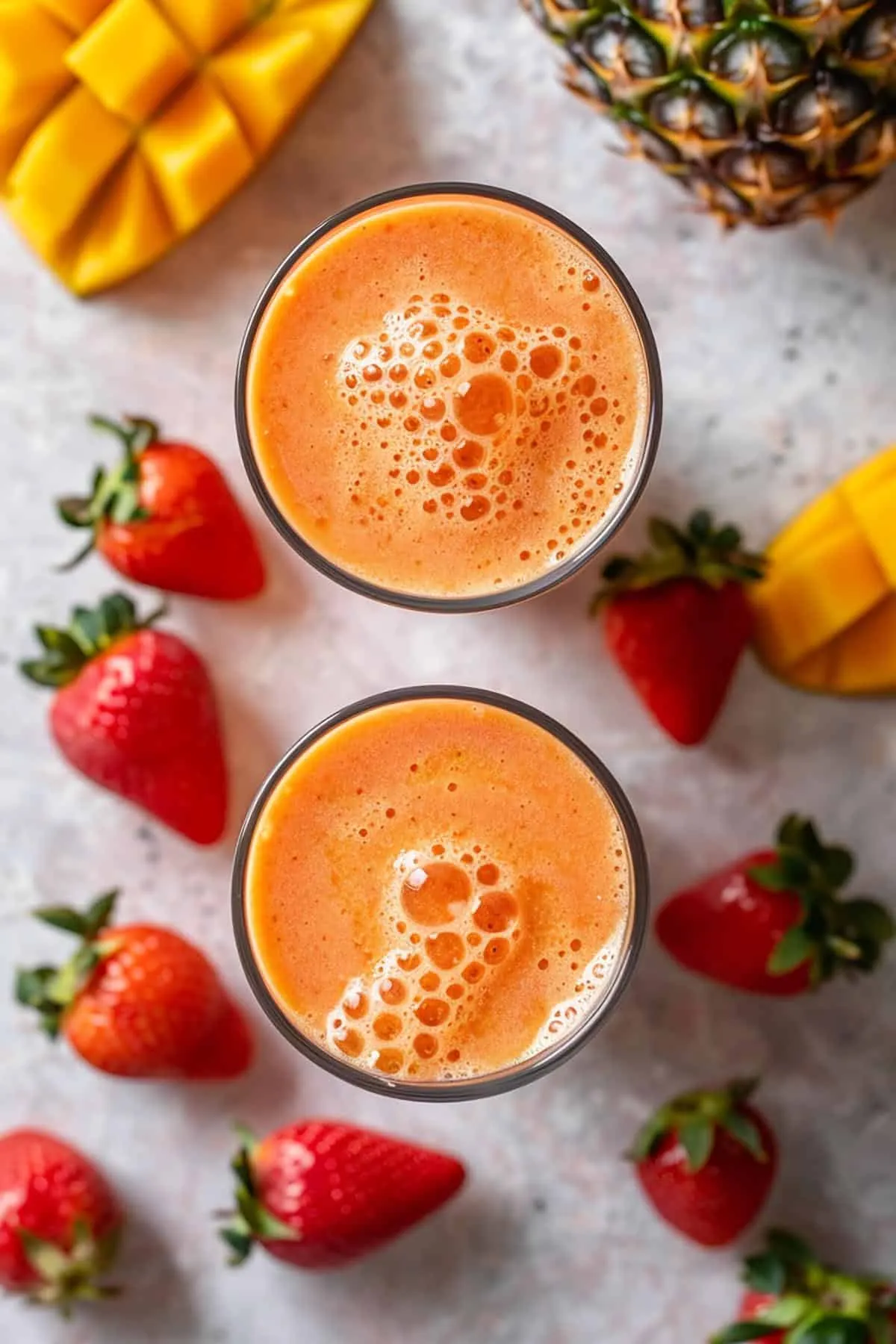 Copycat Tropical Smoothie Sunrise Sunset Smoothie