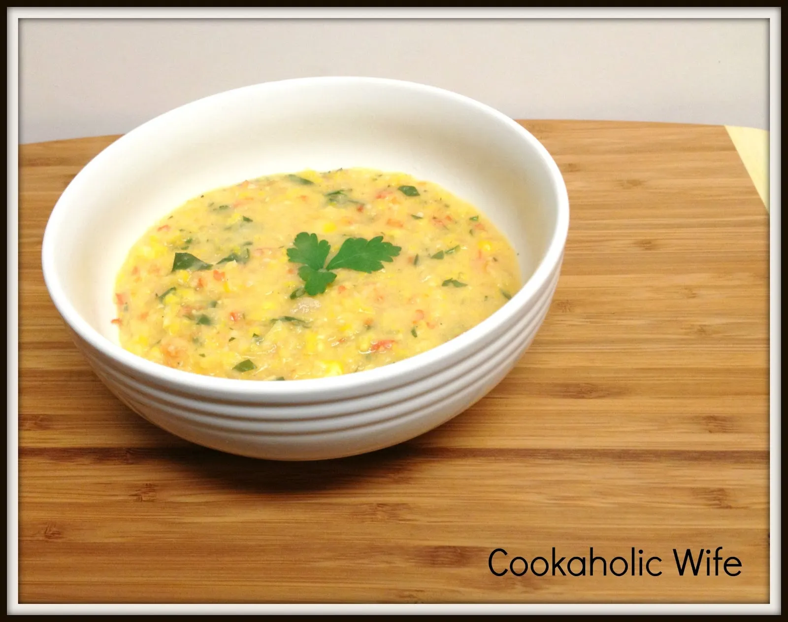 Corn Bisque with Red Pepper and Rosemary