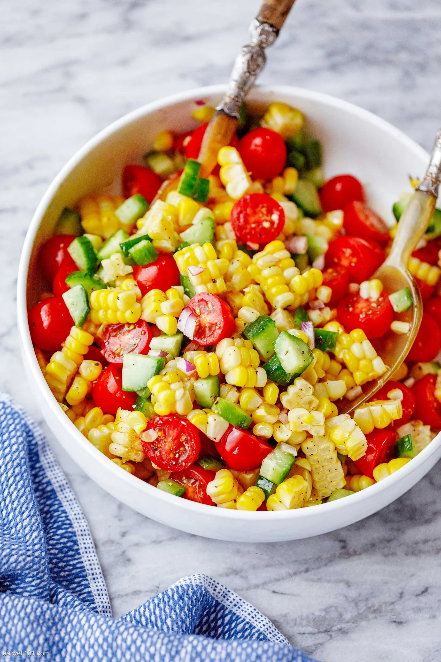 Corn and Tomato Salad with Fresh Oregano