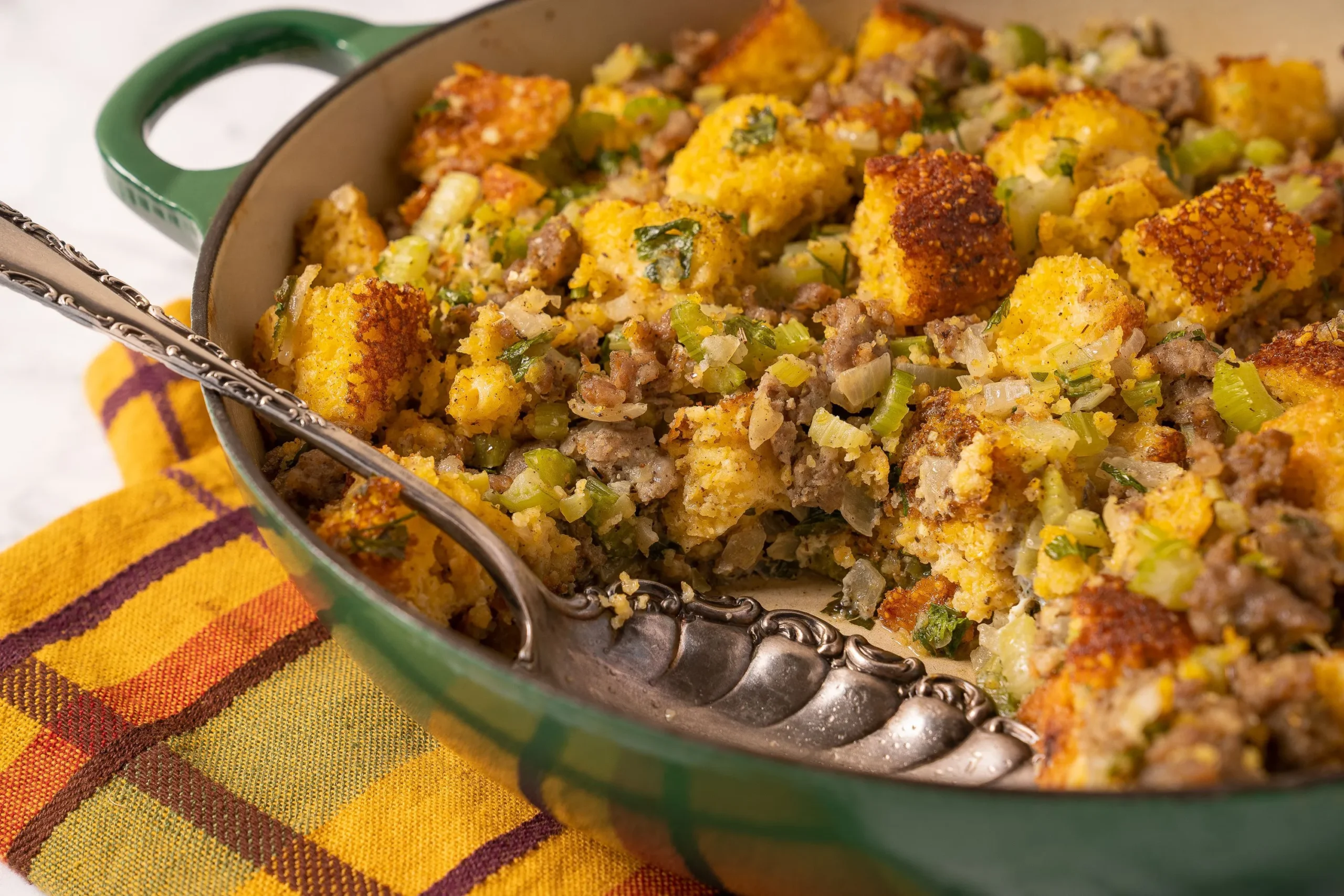 Cornbread Sausage and Scallion Stuffing