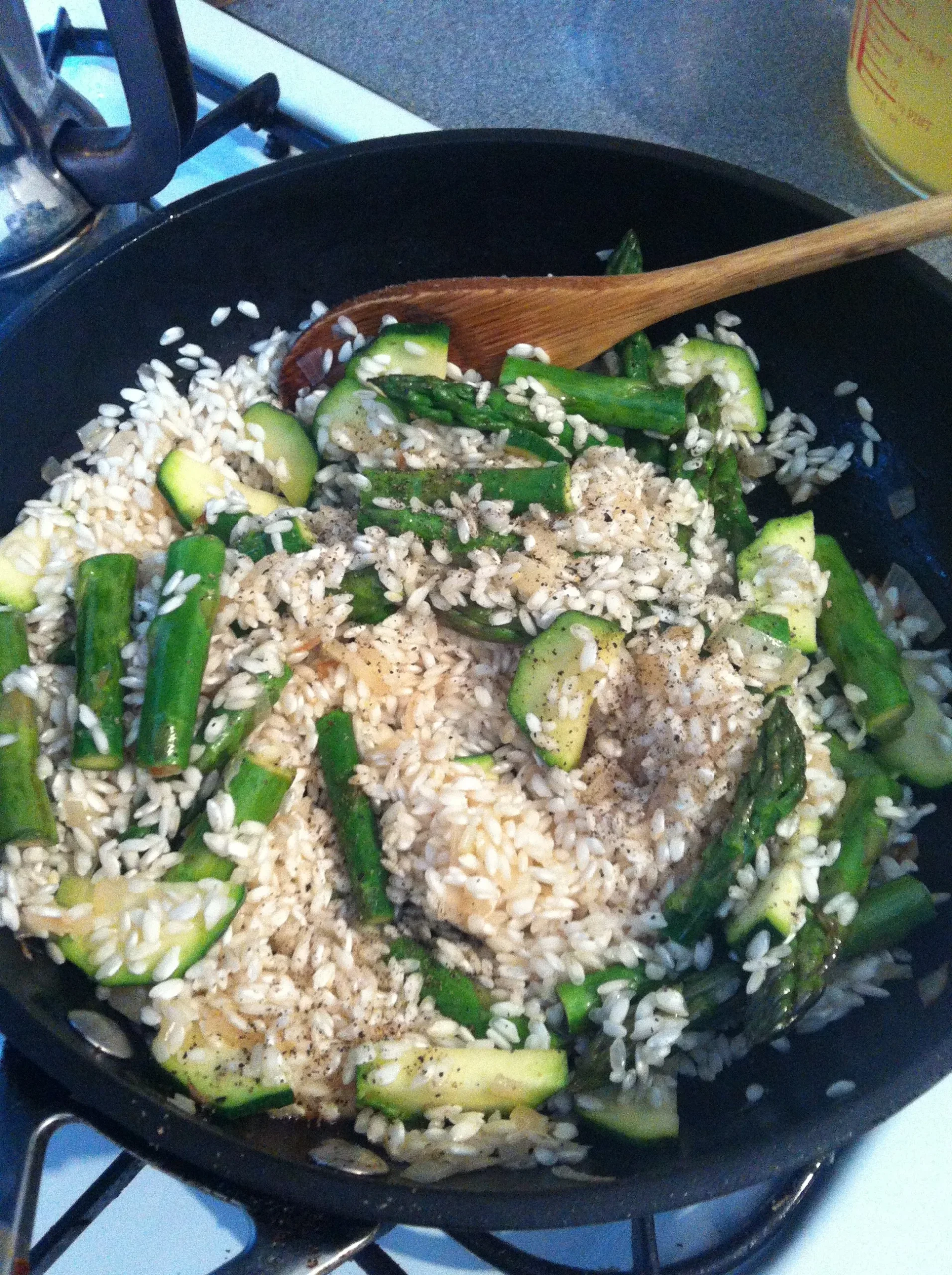 Courgette Risotto with Parma Ham