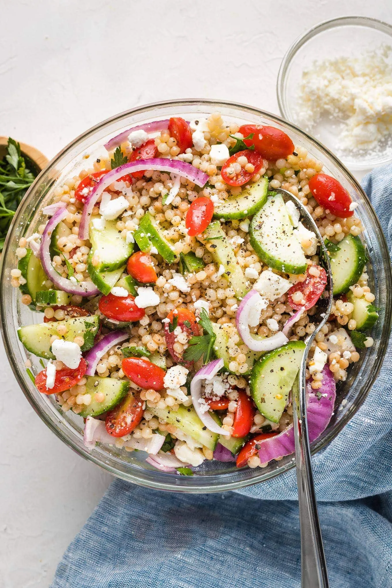 Couscous Salad with Cherry Tomatoes and Cucumbers