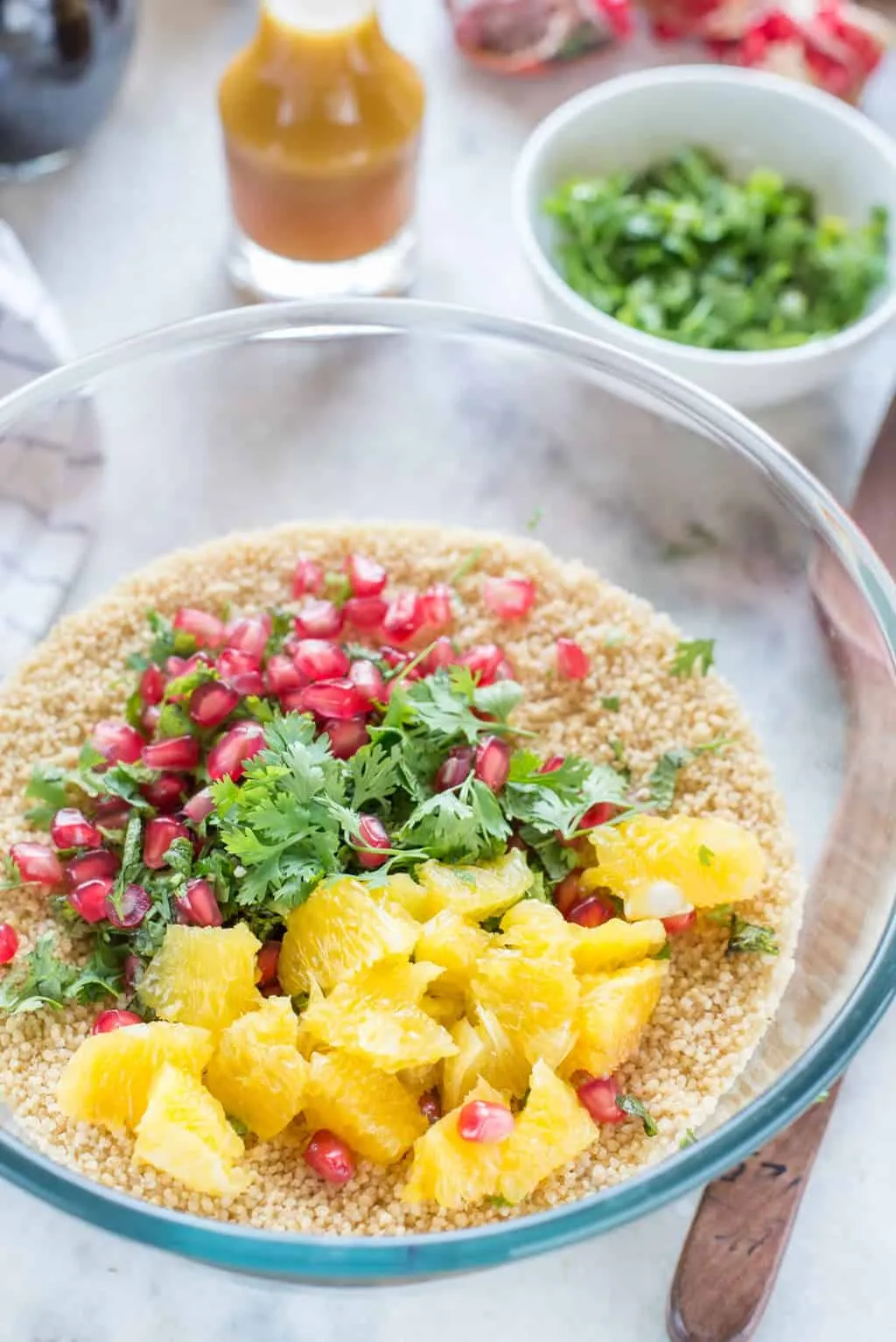 Couscous Salad with Cilantro Orange Vinaigrette