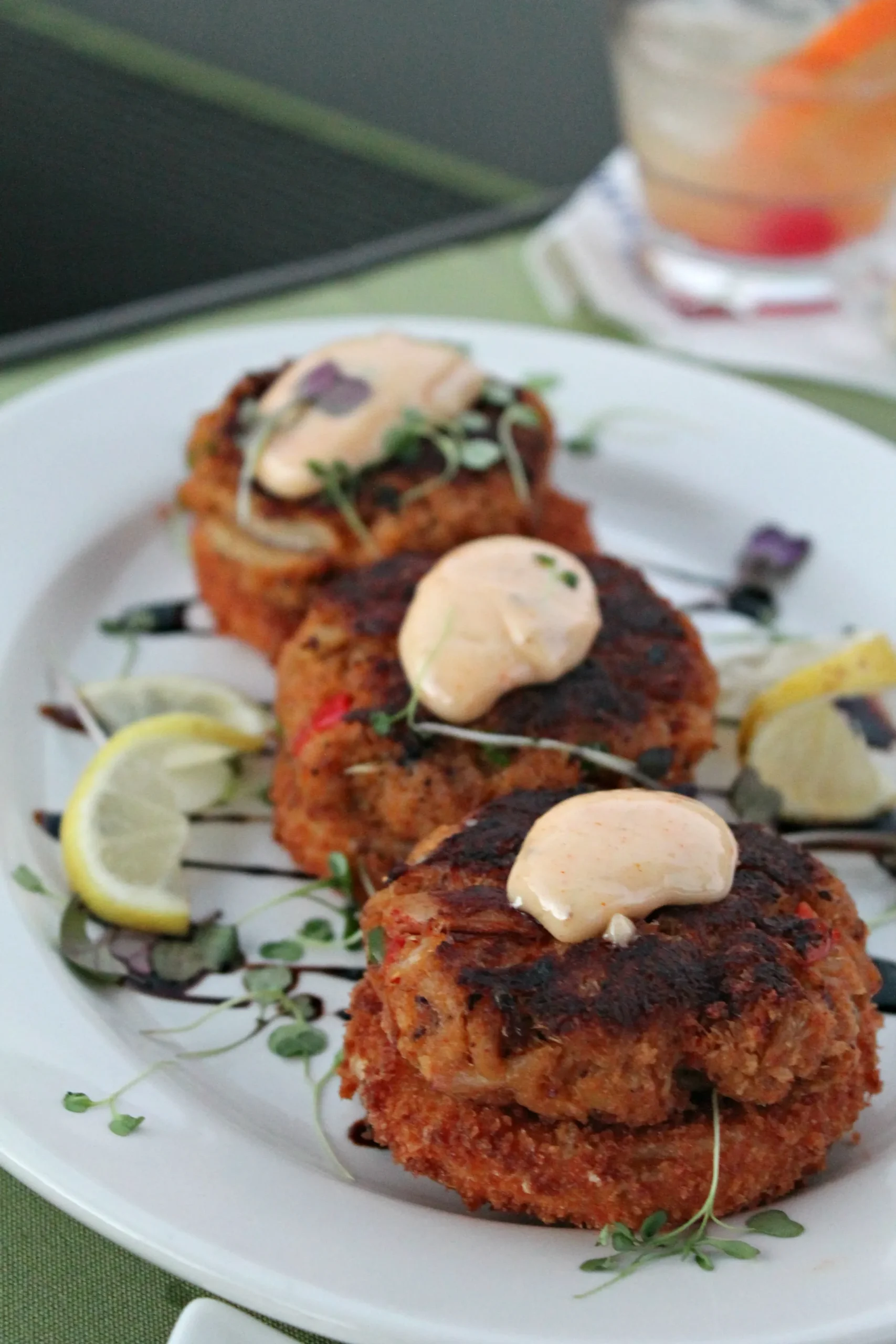 Crab Cakes with Greens
