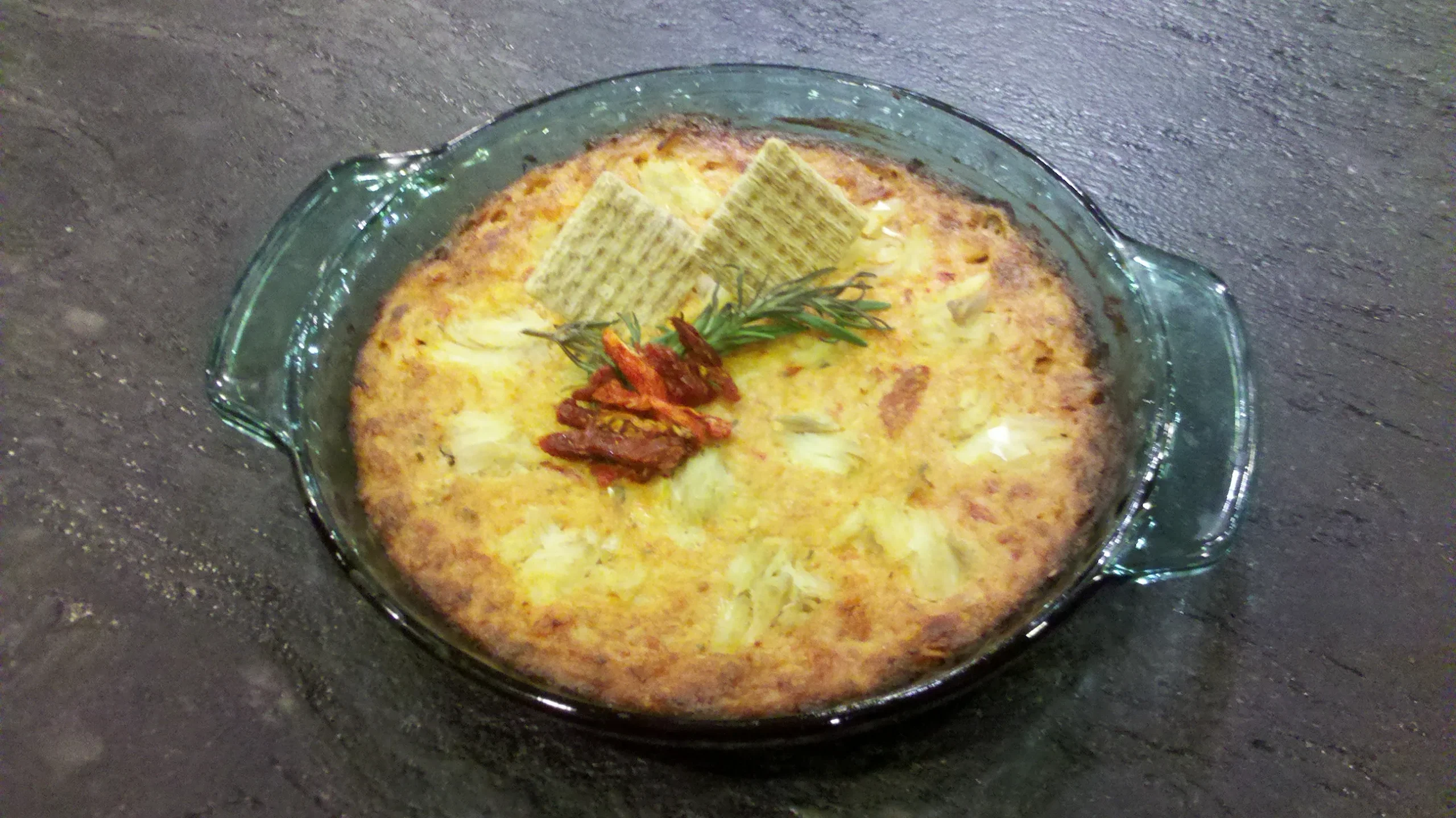 Crab Dip with Sun Dried Tomatoes and Rosemary
