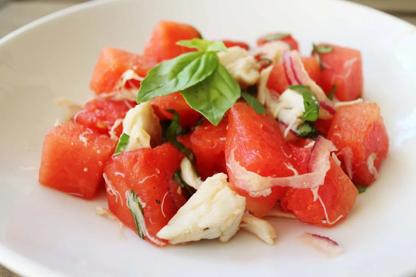 Crab Salad with Melon and Citrus Marinade