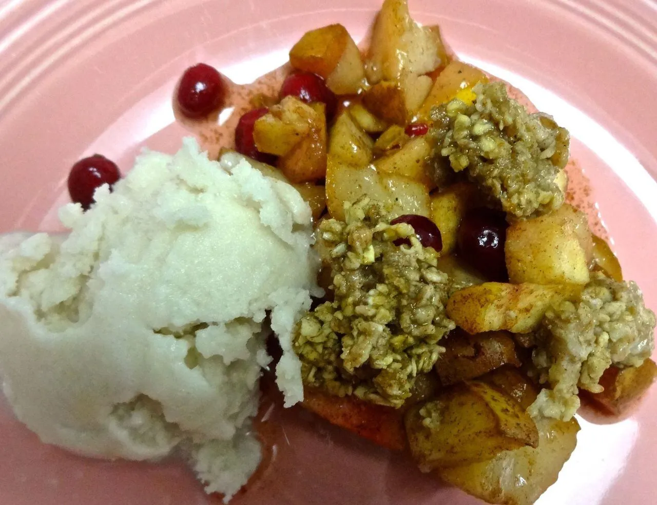 Cranberry Apple Pear Vegan Crumble